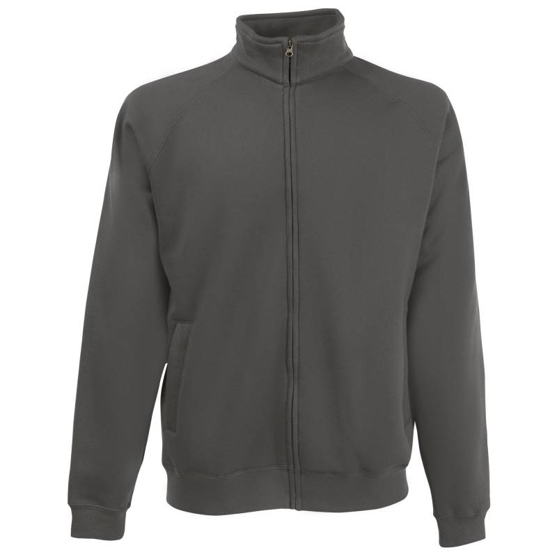 Sweatjacke Sweatshirt Mit Reißverschluss Herren Taubengrau XL von Fruit of the Loom