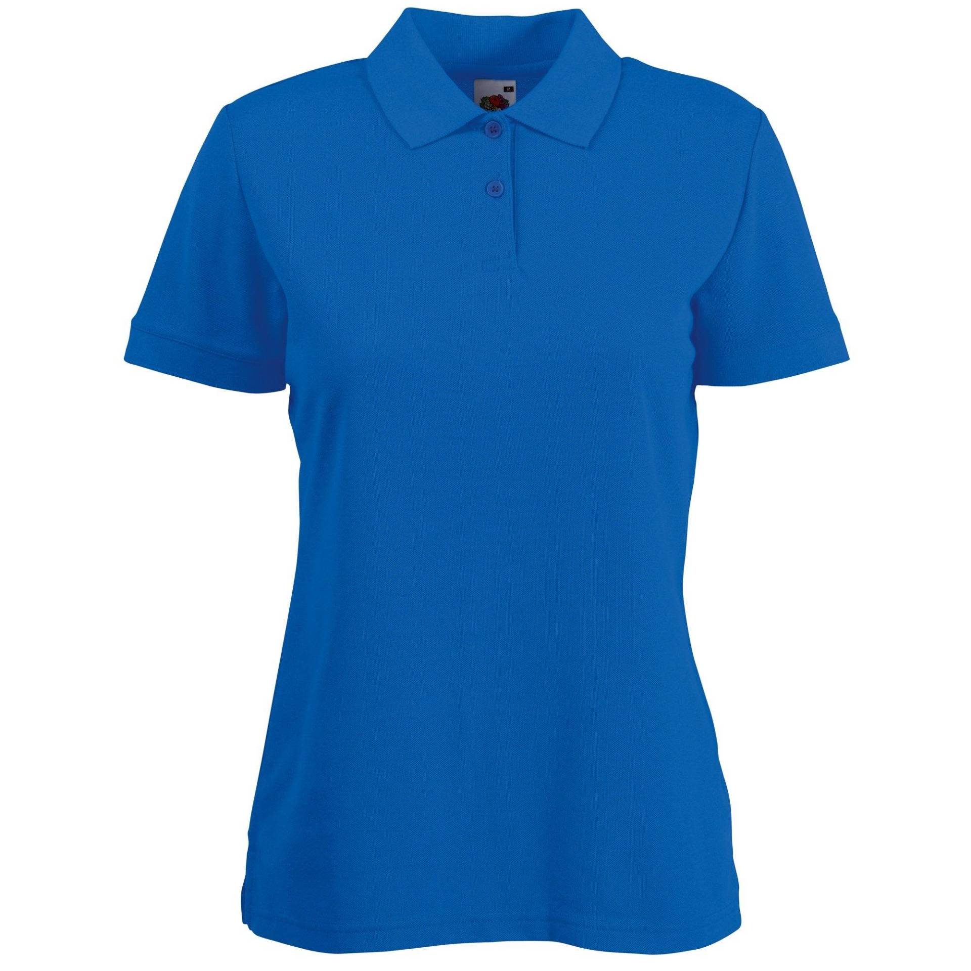 Poloshirt, Kurzarm Damen Königsblau XS von Fruit of the Loom