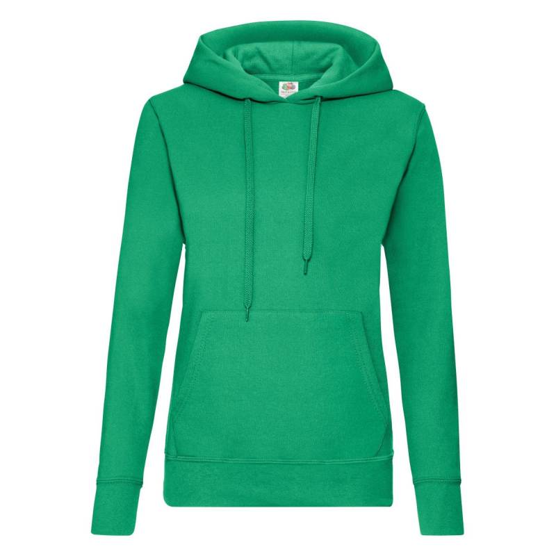 Lady Fit T-shirt Hoodie Damen Grün XS von Fruit of the Loom