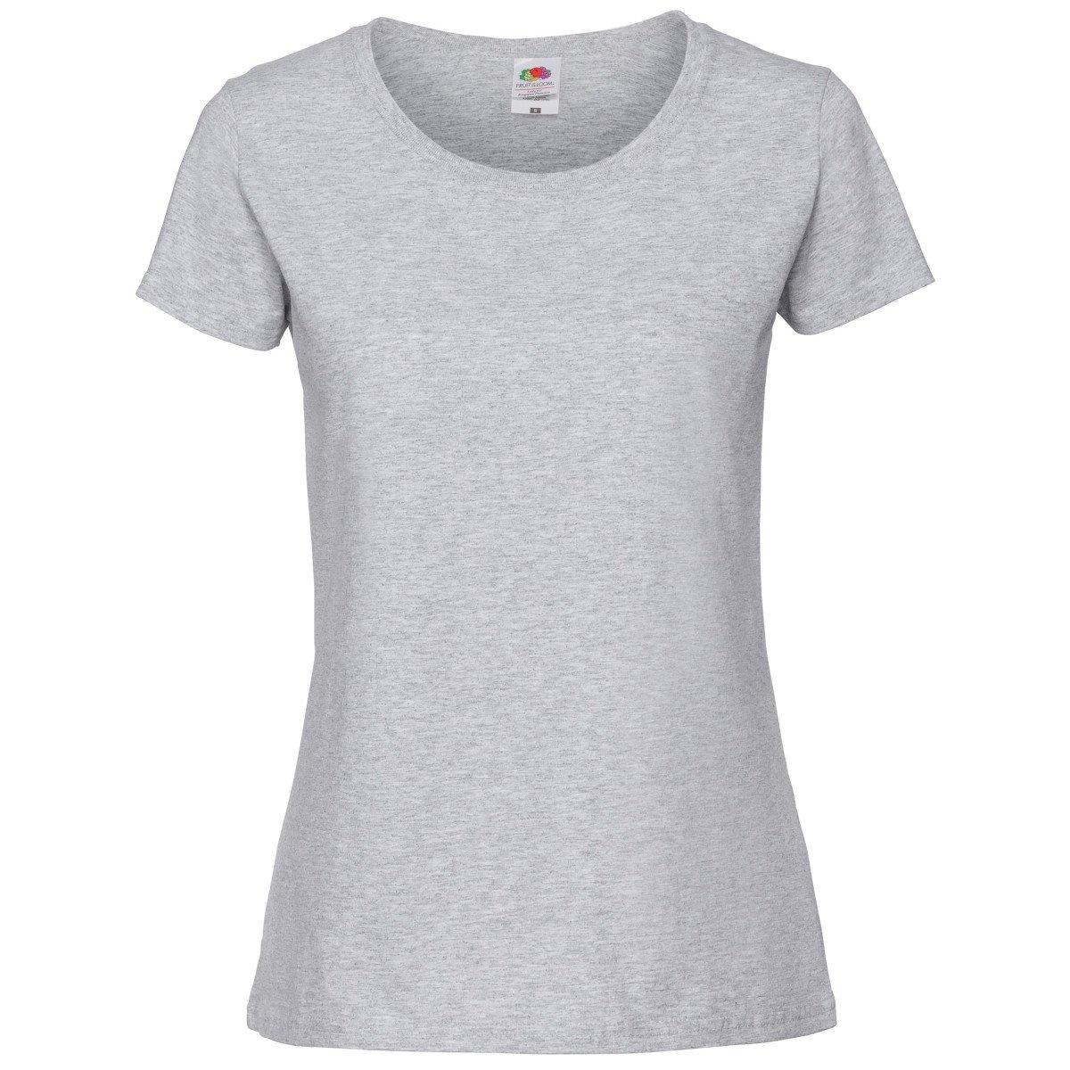 Premium Tshirt Damen Grau XS von Fruit of the Loom