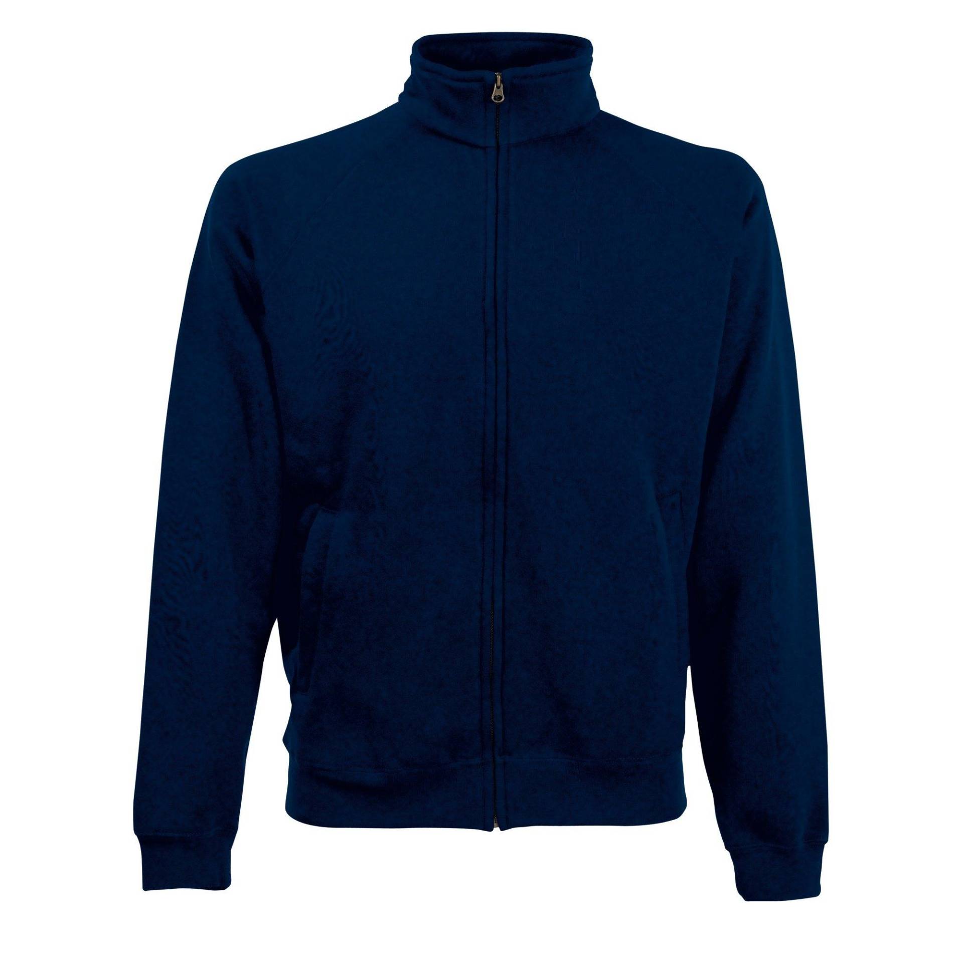 Sweatjacke Sweatshirtjacke Sweatshirt Mit Reißverschluss Herren Marine XXL von Fruit of the Loom