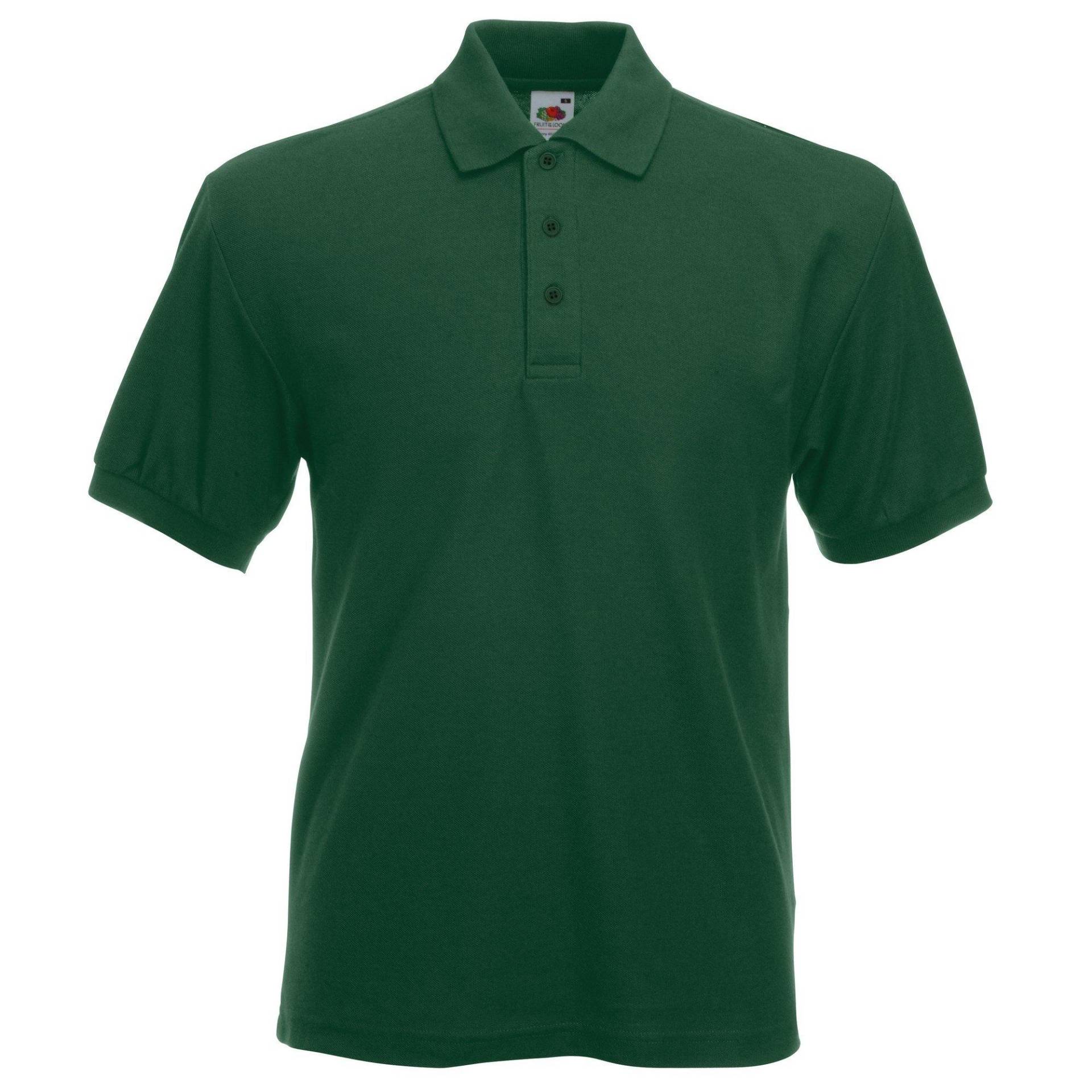 6535 Piqué Poloshirt, Kurzarm Herren Grün XXL von Fruit of the Loom