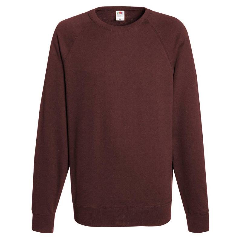 Leichte Raglan-sweatshirt (240 Gsm) Herren Weinrot XXL von Fruit of the Loom