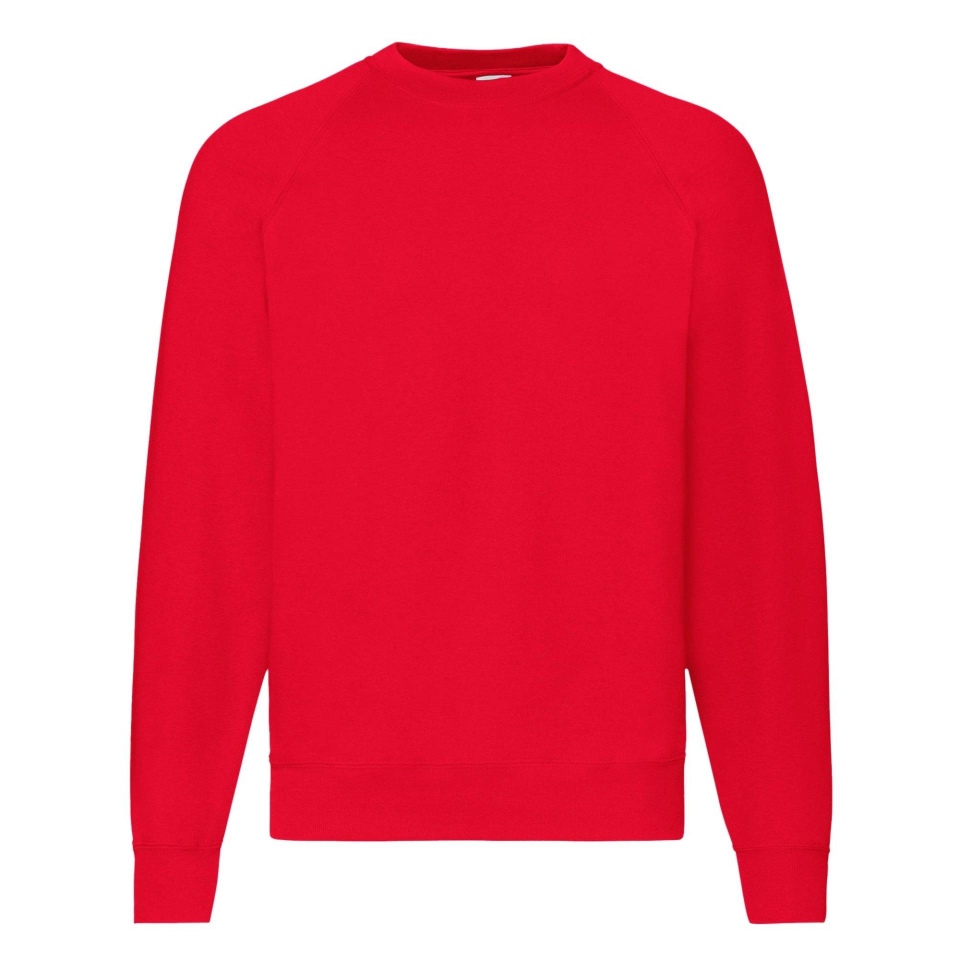 Raglanärmeln Belcoro® Sweatshirt Herren Rot Bunt XXL von Fruit of the Loom