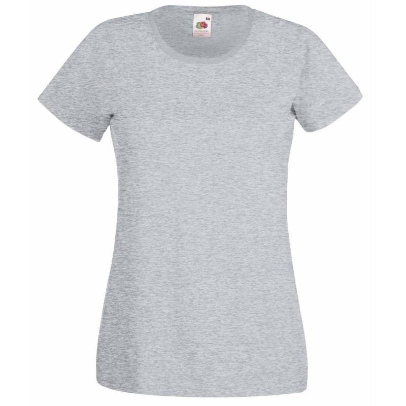 Ladyfit Tshirt Damen Grau XXL von Fruit of the Loom