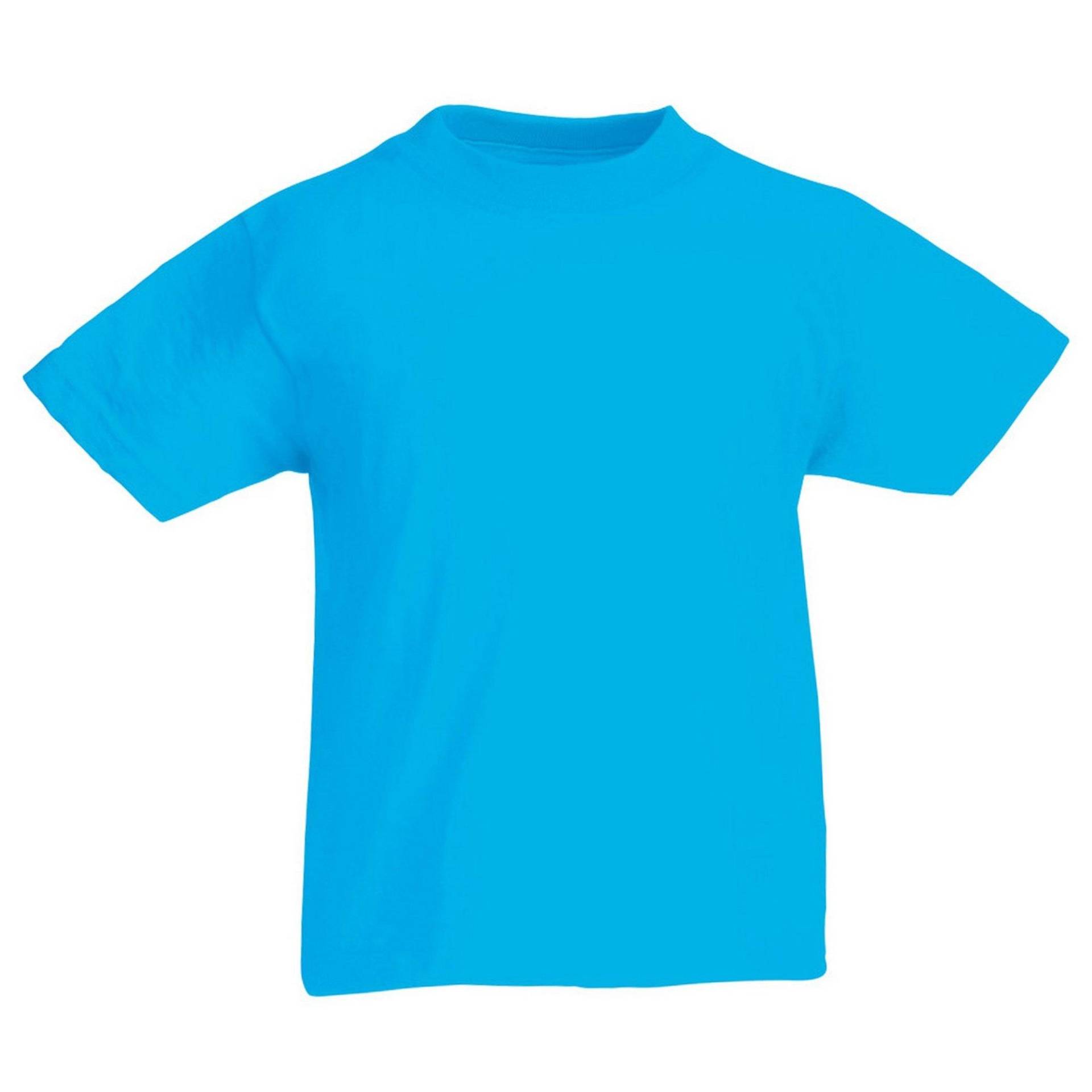 Original Kurzarm Tshirt Jungen Blau 5-6A von Fruit of the Loom