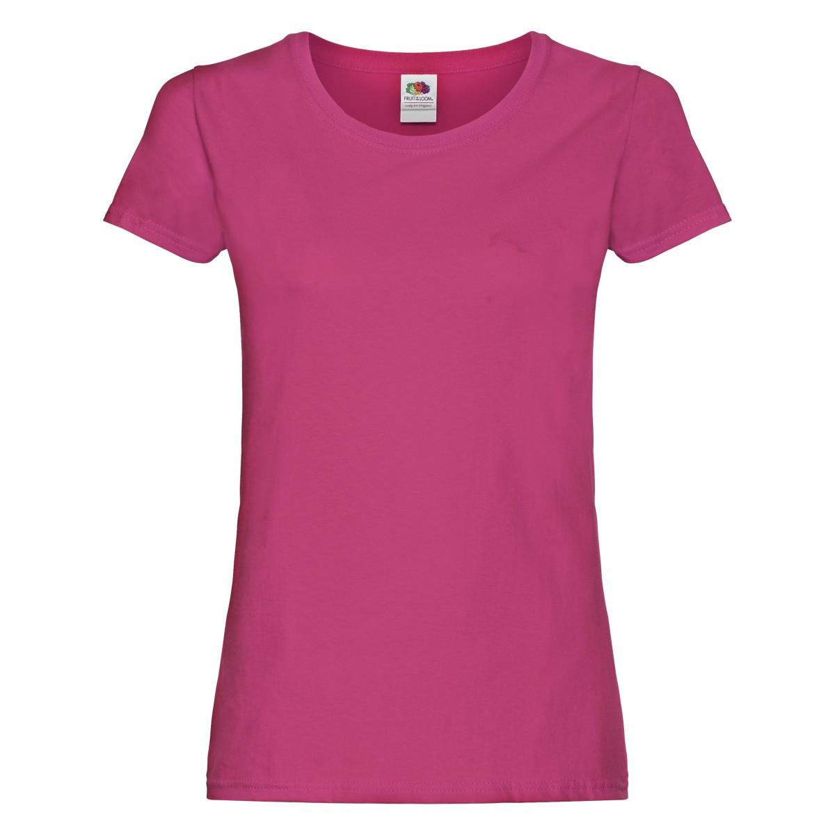 Original Tshirt Damen Fuchsia S von Fruit of the Loom