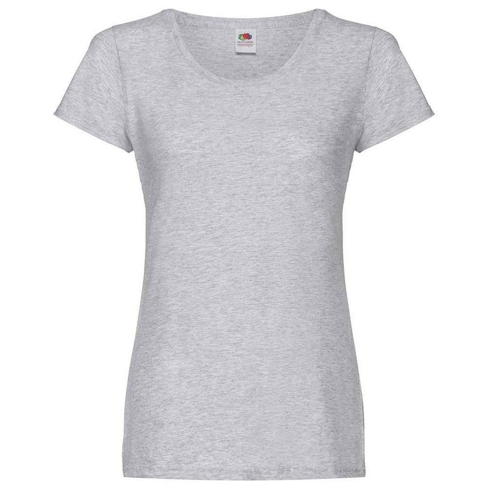 Original Tshirt Damen Grau 38 von Fruit of the Loom