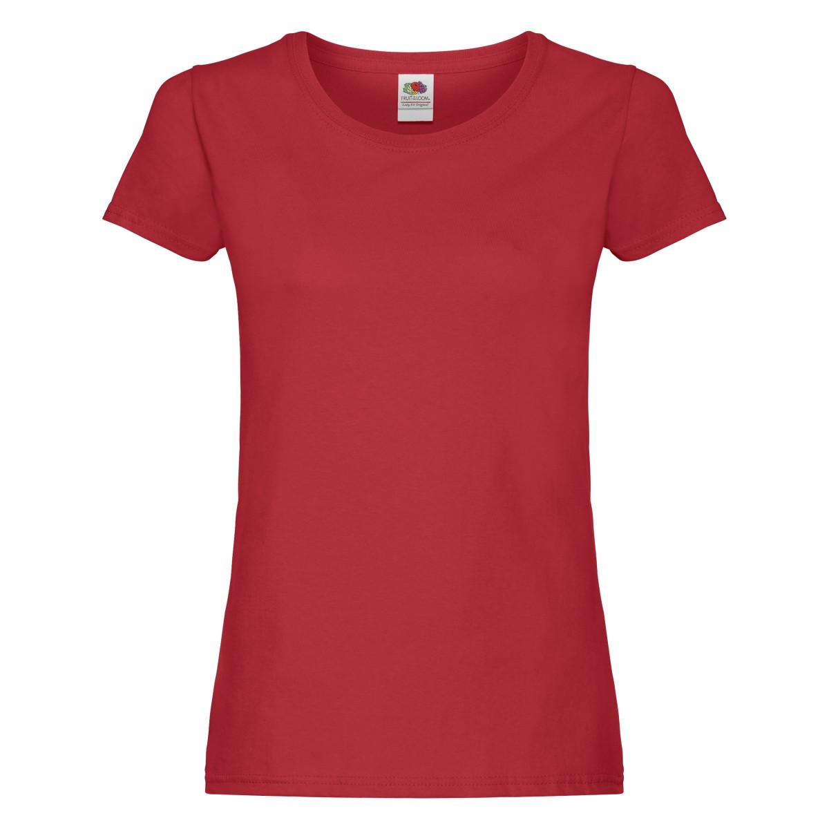 Original Tshirt Damen Rot Bunt M von Fruit of the Loom