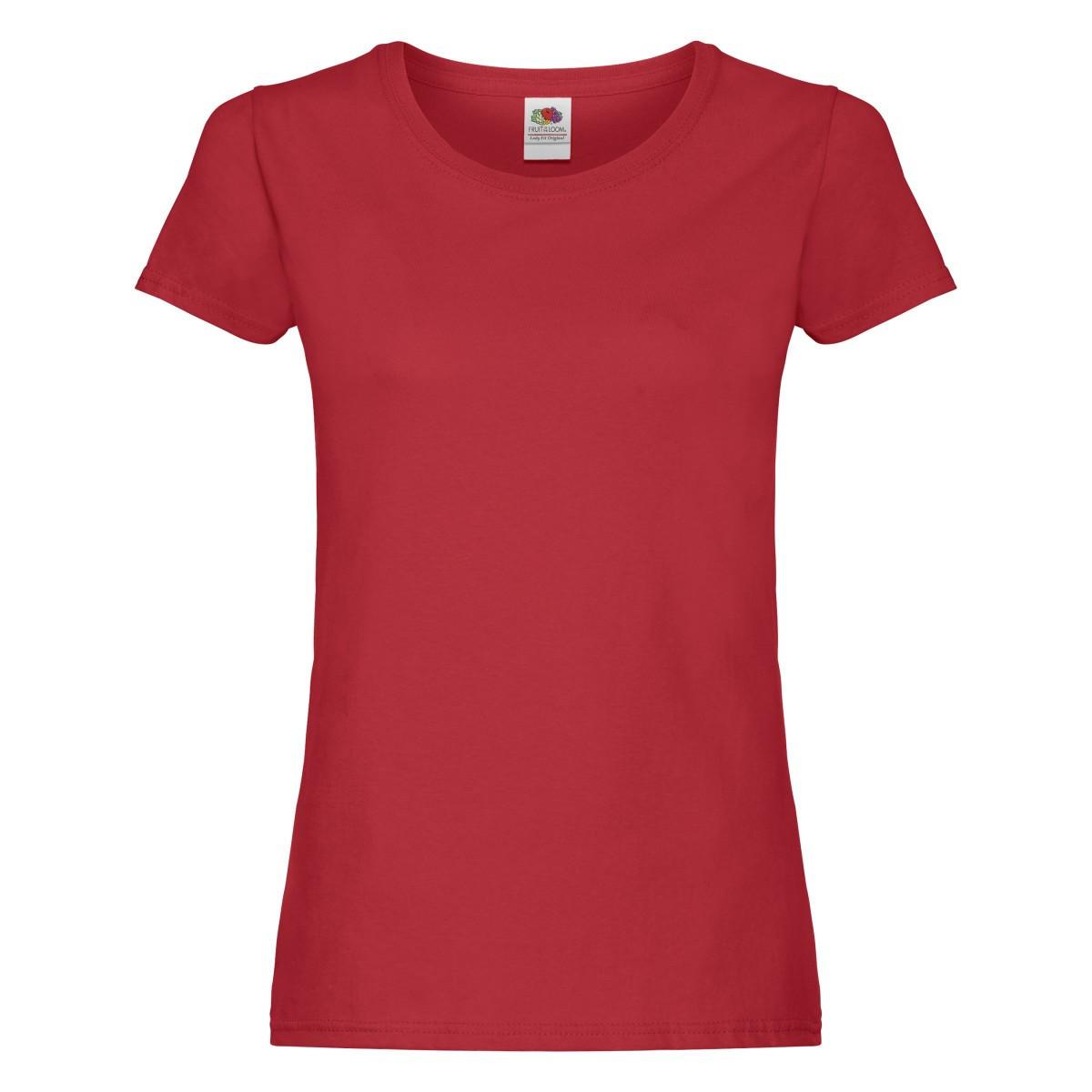 Original Tshirt Damen Rot Bunt XXL von Fruit of the Loom