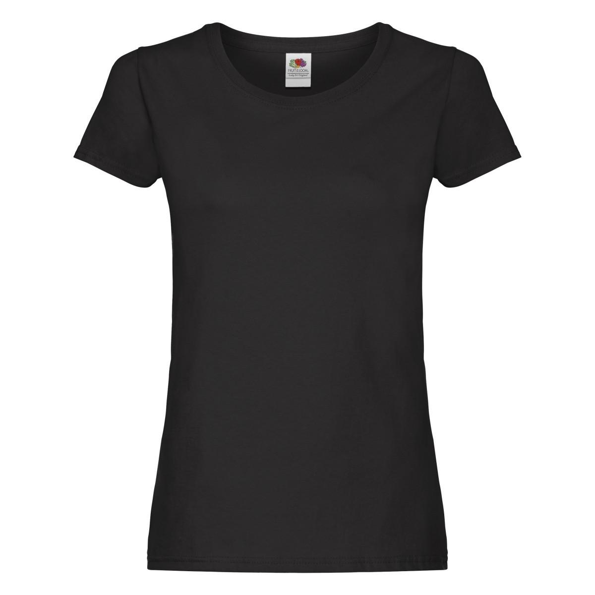 Original Tshirt Damen Schwarz S von Fruit of the Loom