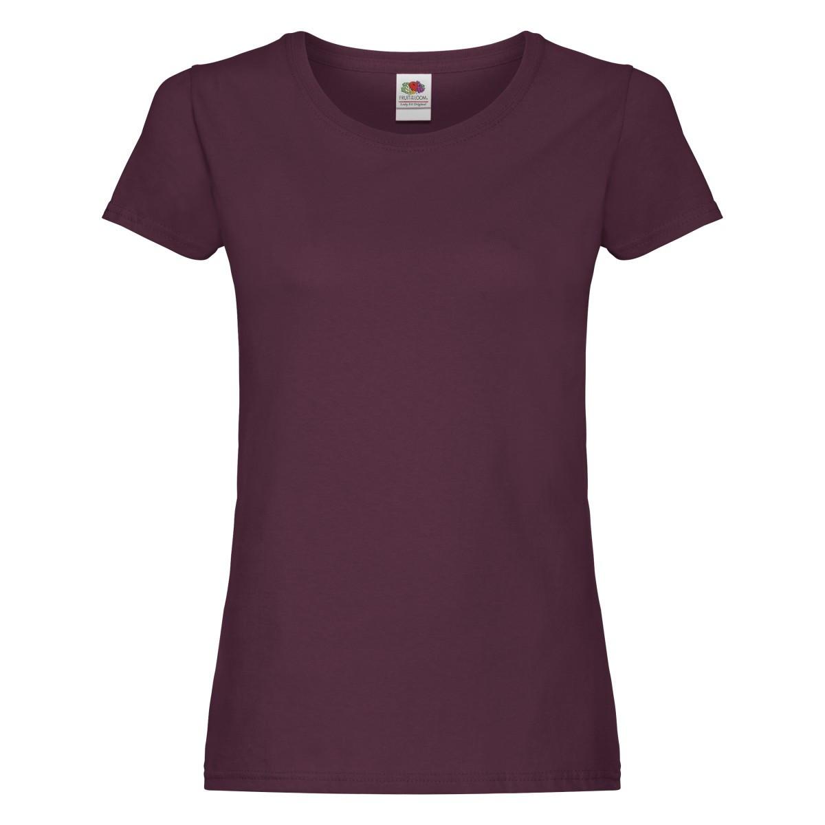 Original Tshirt Damen Weinrot XS von Fruit of the Loom