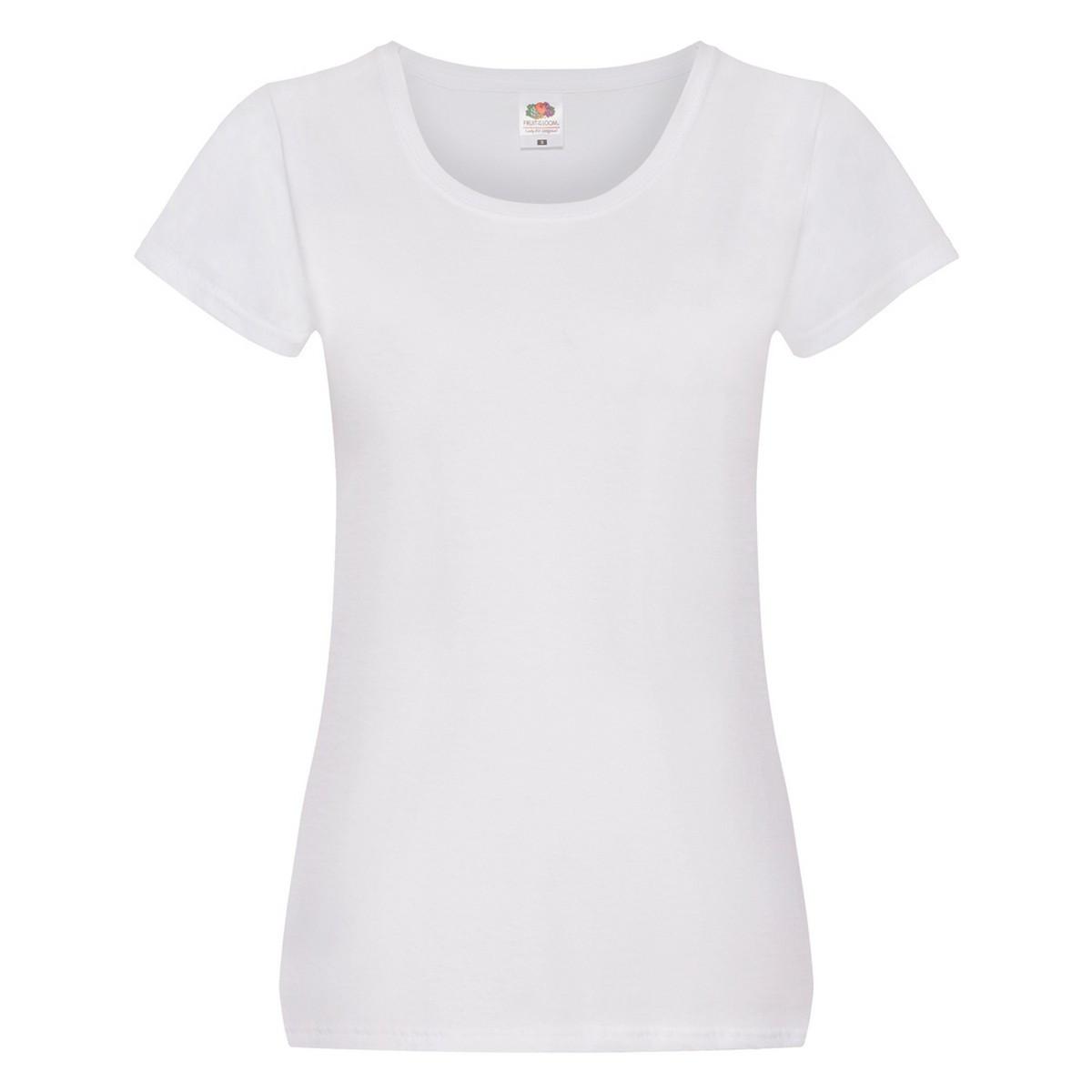 Original Tshirt Damen Weiss 40 von Fruit of the Loom