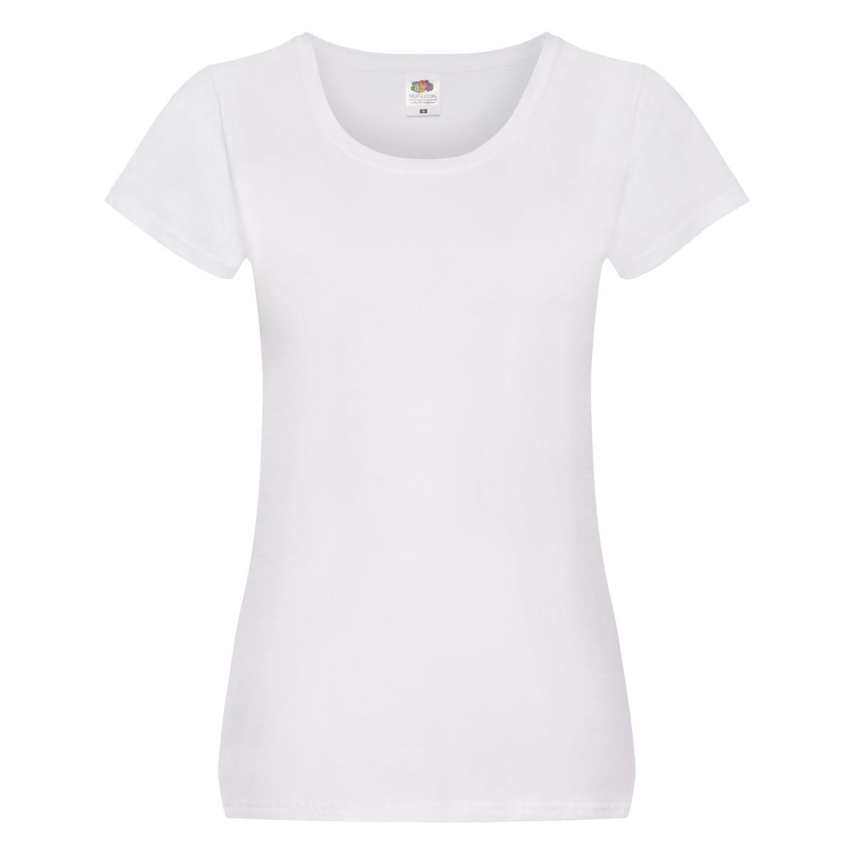 Original Tshirt Damen Weiss 42 von Fruit of the Loom