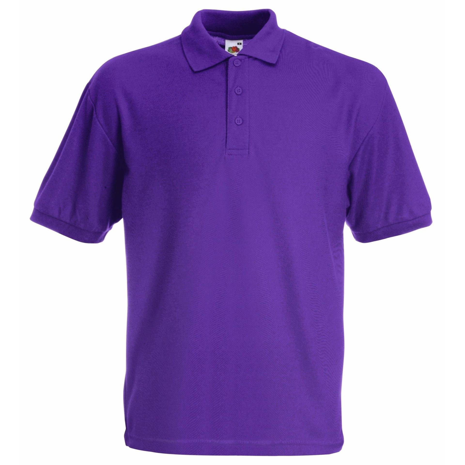 Polo Shirt, Kurzarm (2 Stückpackung) Jungen Lila 7-8A von Fruit of the Loom