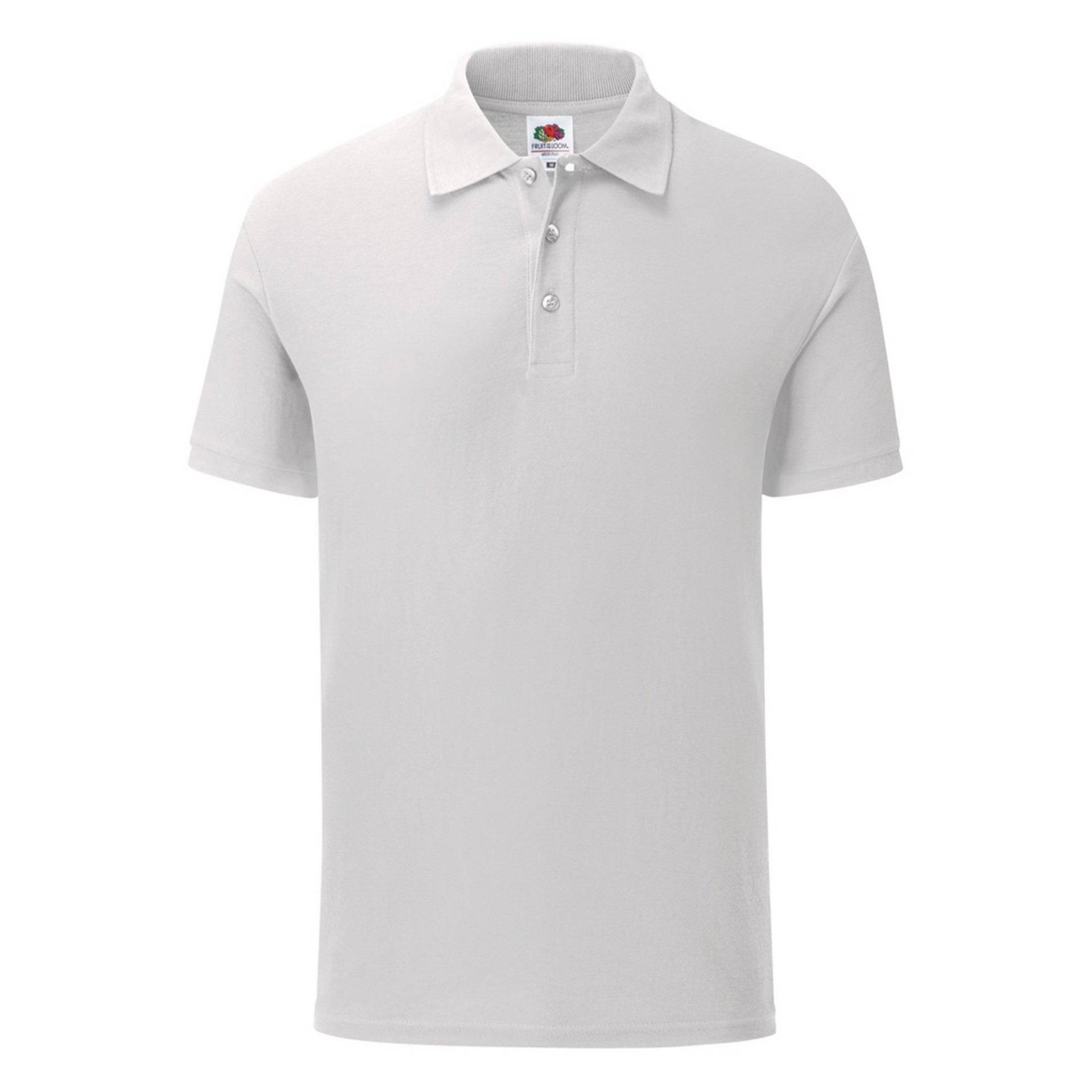 Polo Shirt Herren Weiss L von Fruit of the Loom