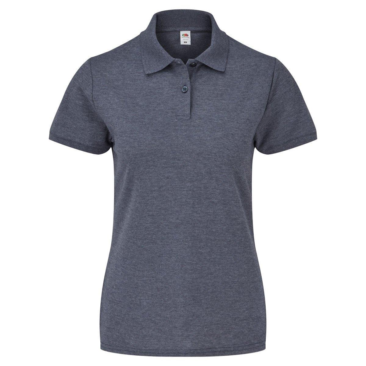 Poloshirt, Kurzarm Damen Marine S von Fruit of the Loom