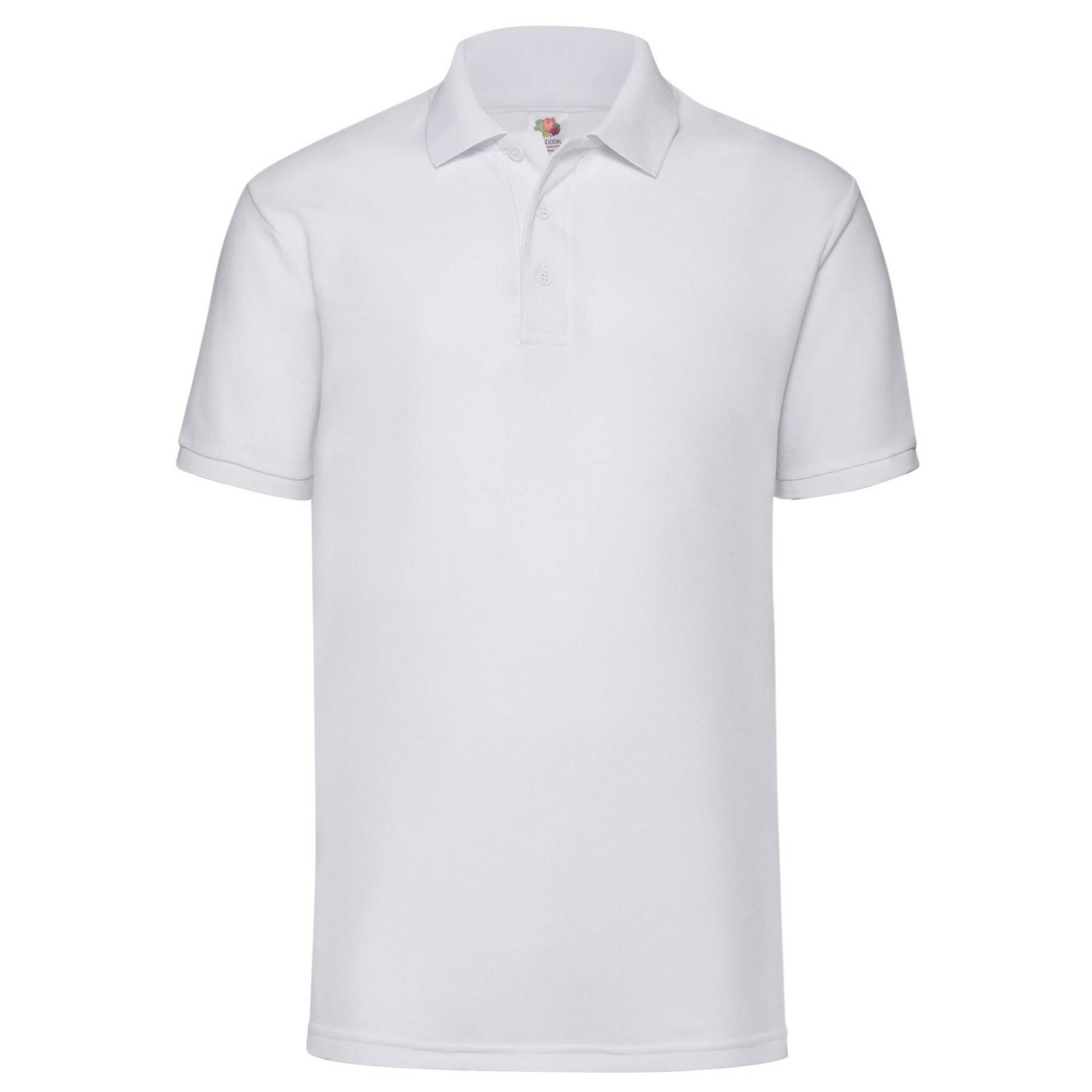 Poloshirt Herren Weiss 4XL von Fruit of the Loom