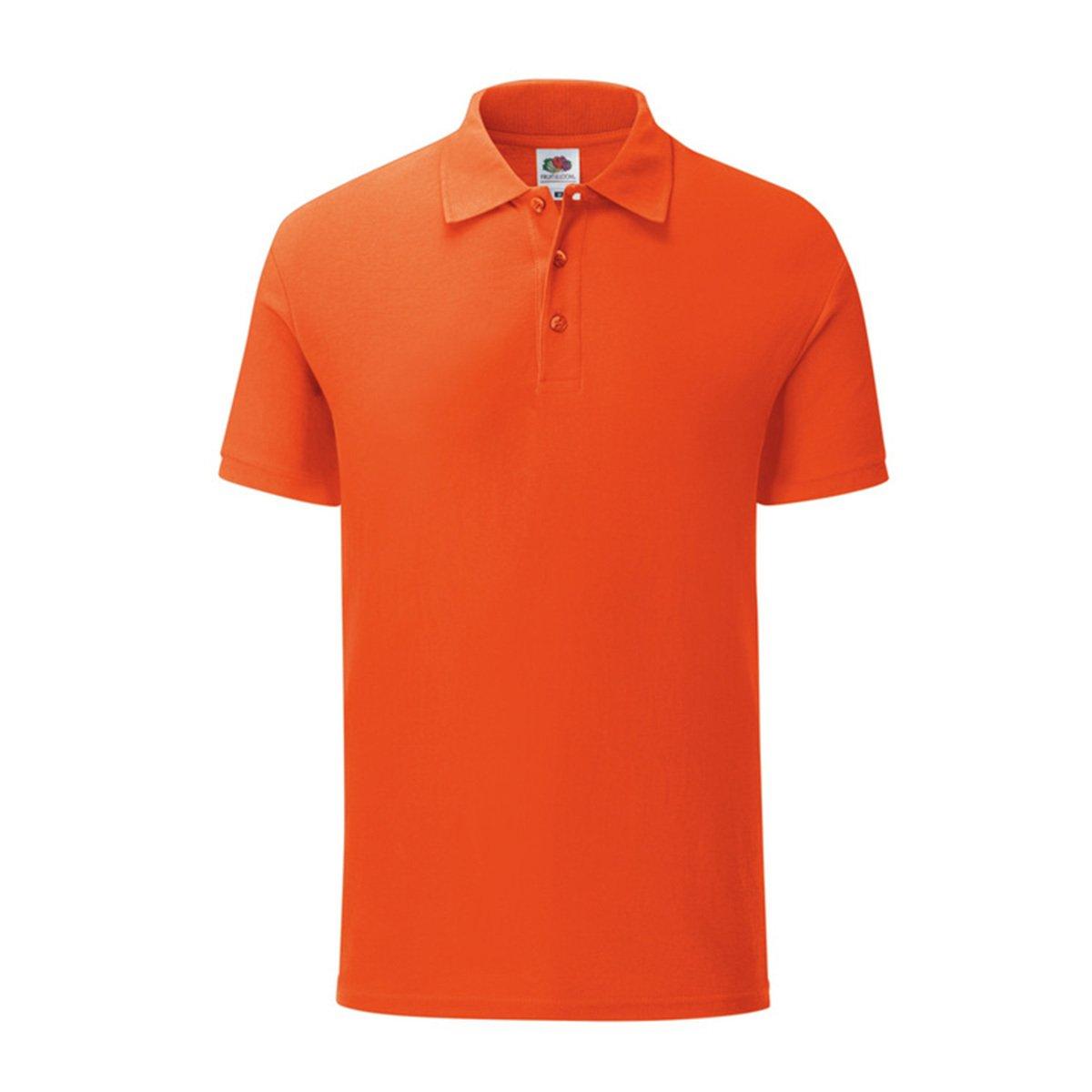 Poloshirt Iconic Herren Orange M von Fruit of the Loom