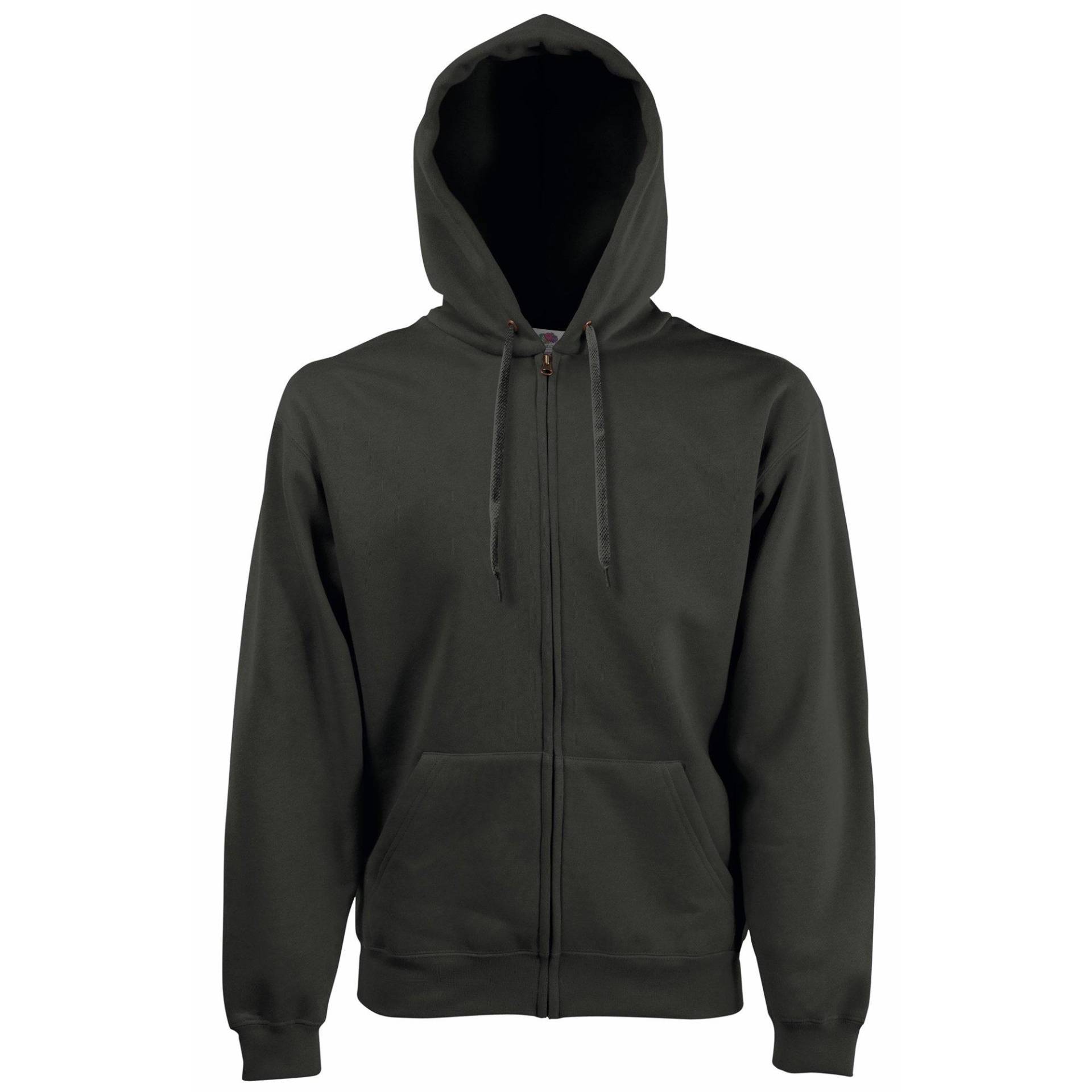 Premium 7030 Mit Kapuze Zipup Sweatshirthoodie Herren Charcoal Black 3XL von Fruit of the Loom