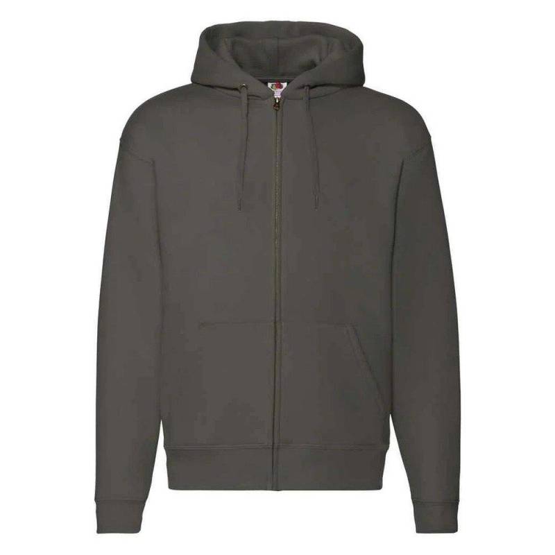 Premium Hoodie Mit Durchgehendem Reißverschluss Damen Charcoal Black 3XL von Fruit of the Loom