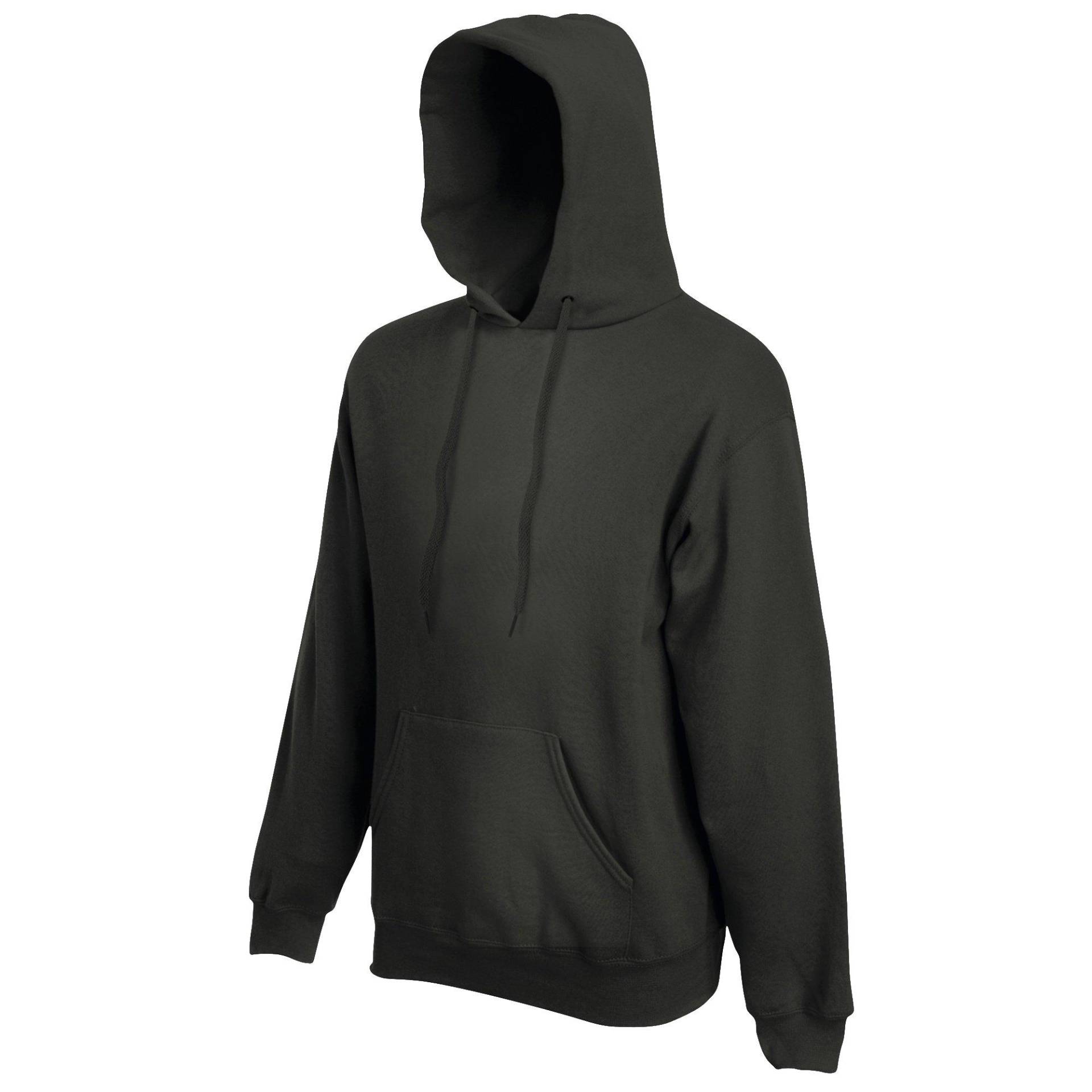 Premium Kapuzenpullover Herren Charcoal Black S von Fruit of the Loom