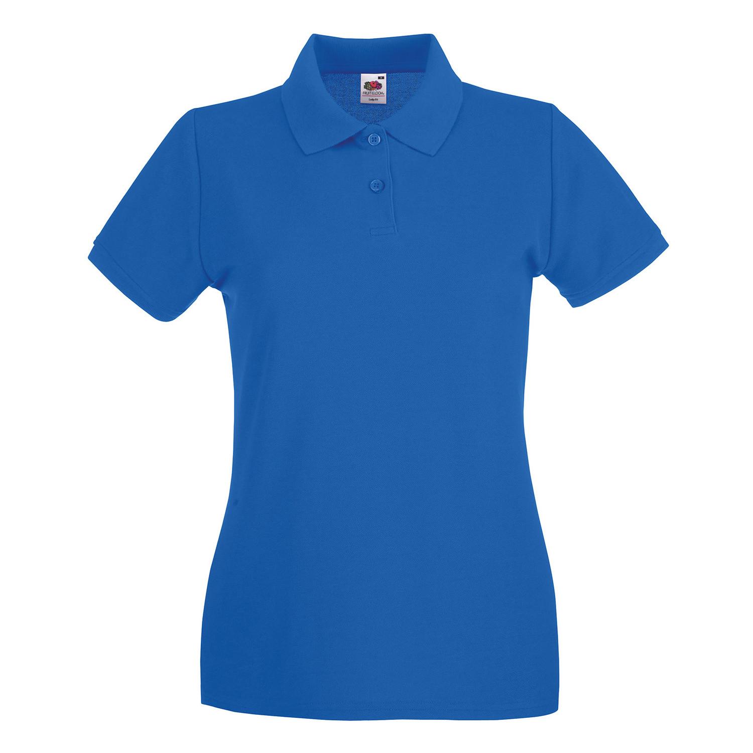 Premium Poloshirt Damen Königsblau 36 von Fruit of the Loom