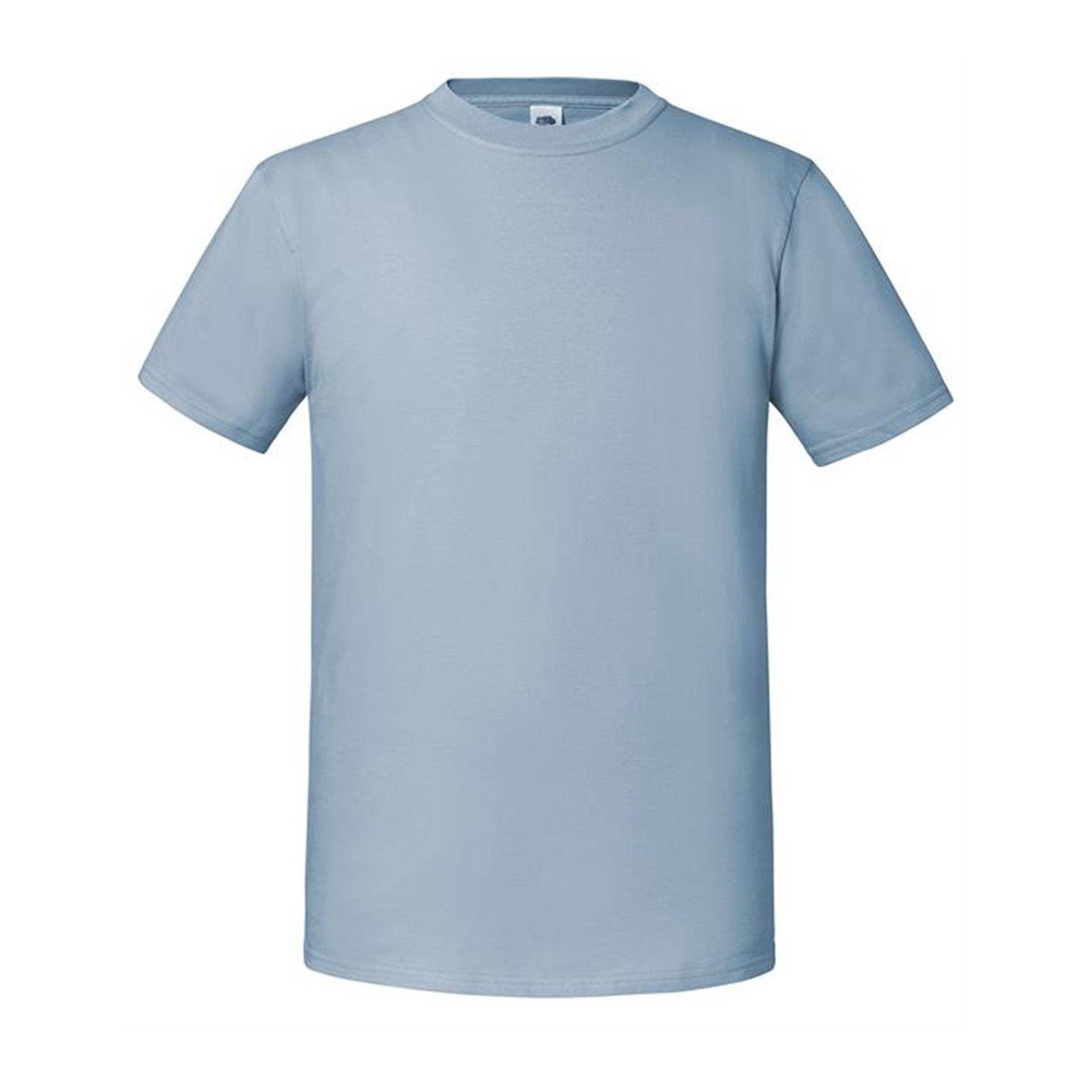 Premium Tshirt Damen Blau L von Fruit of the Loom