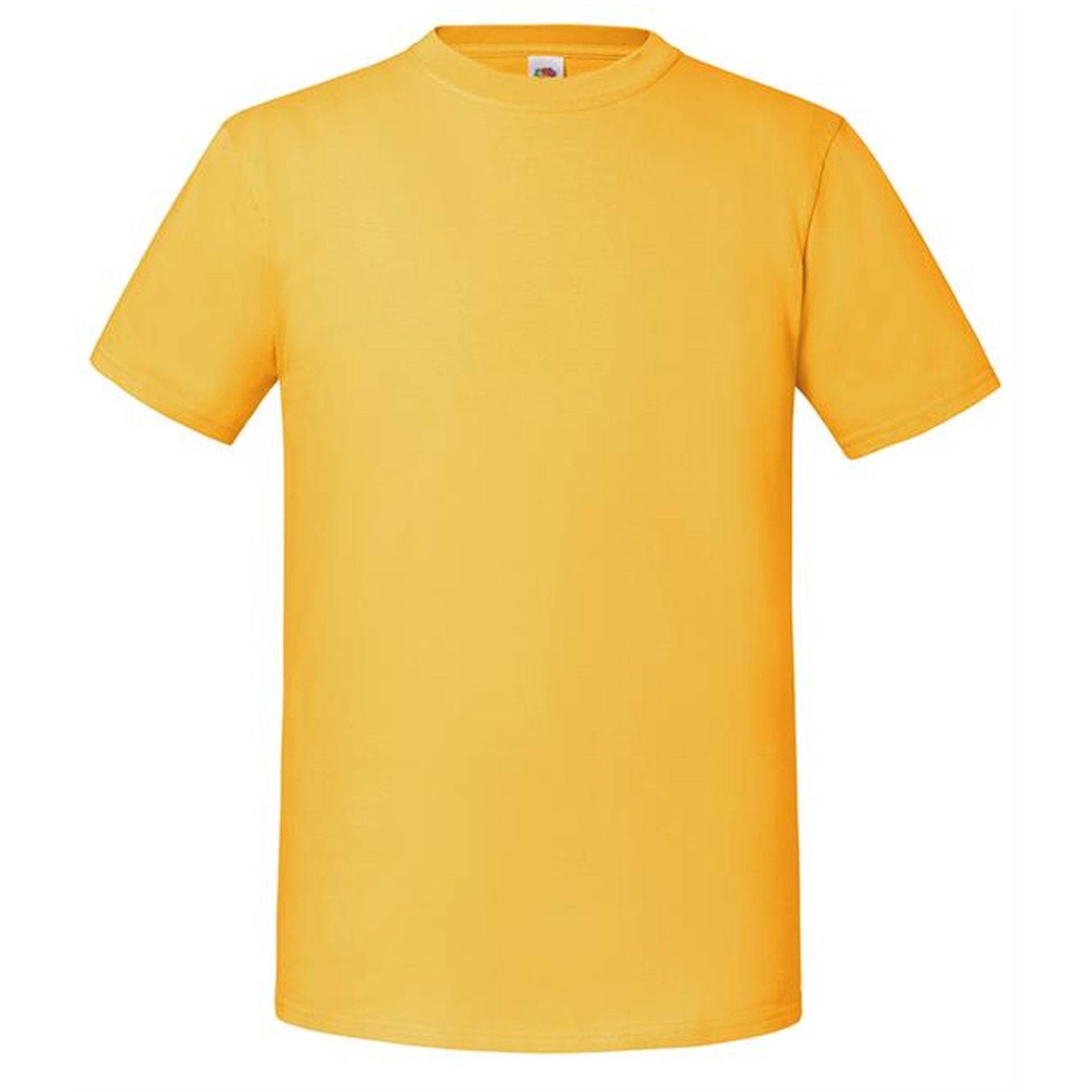 Premium Tshirt Damen Gelb Bunt XL von Fruit of the Loom