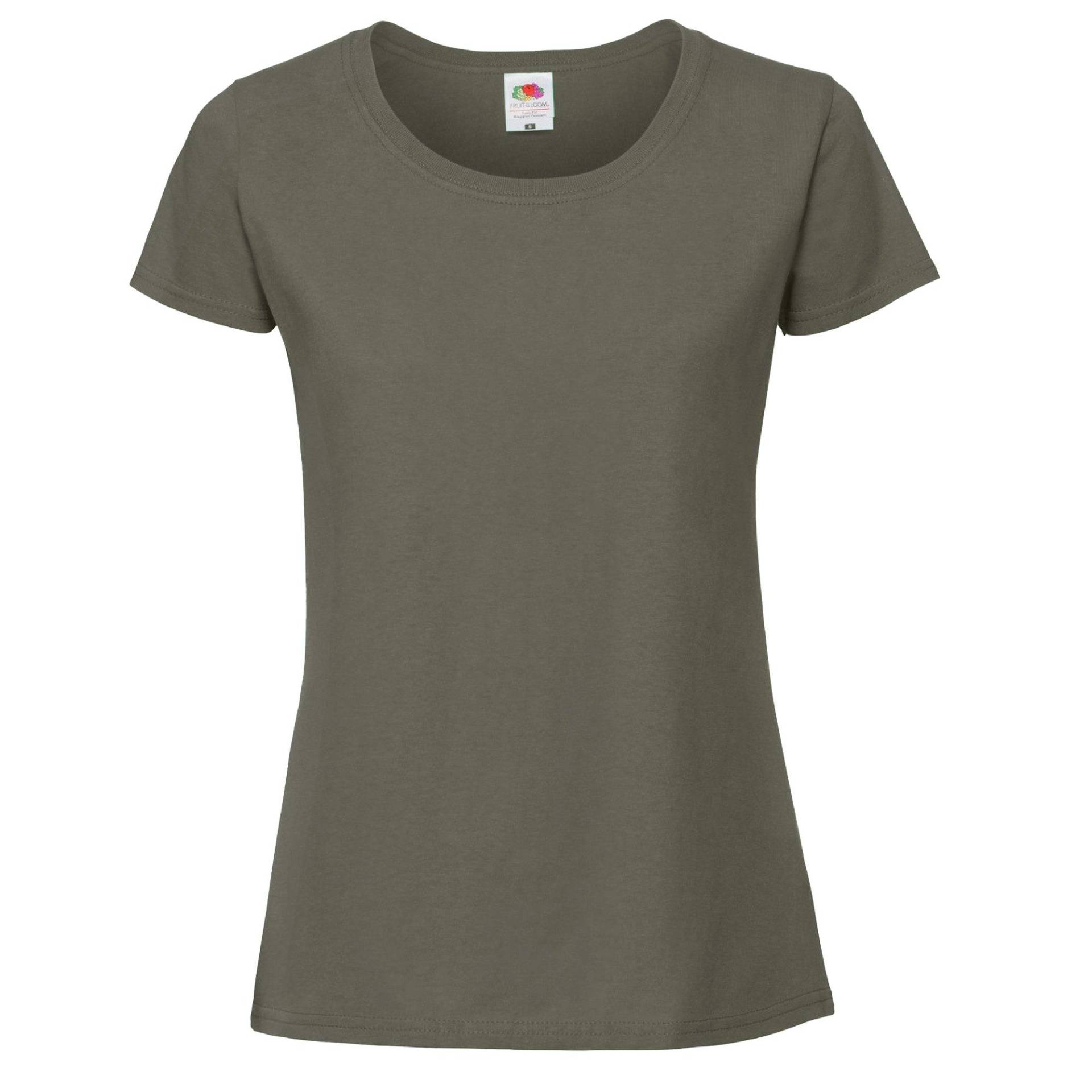 Premium Tshirt Damen Grün XXL von Fruit of the Loom