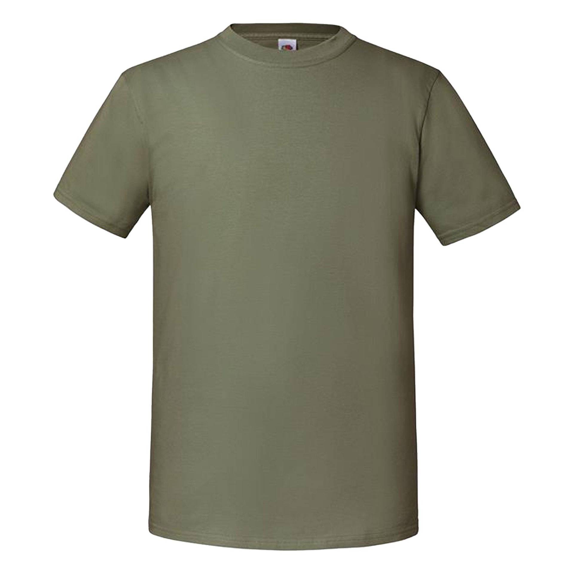 Premium Tshirt Damen Olivegrün M von Fruit of the Loom