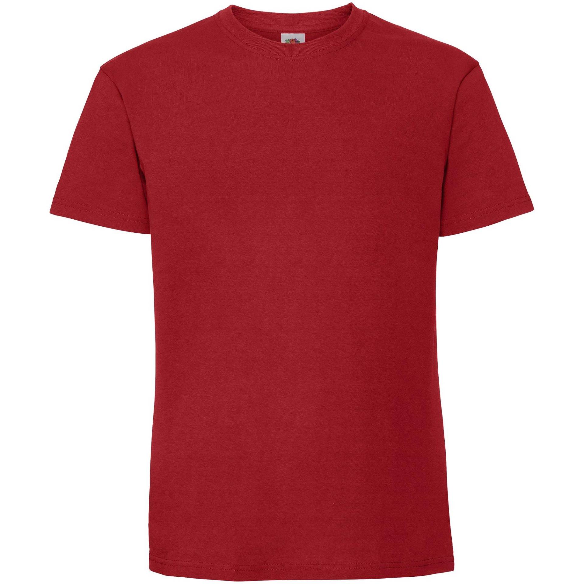 Premium Tshirt Damen Rot Bunt L von Fruit of the Loom