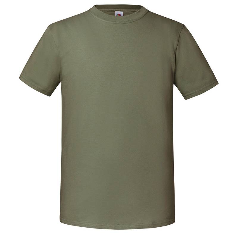 Premium Tshirt Herren Olivegrün L von Fruit of the Loom