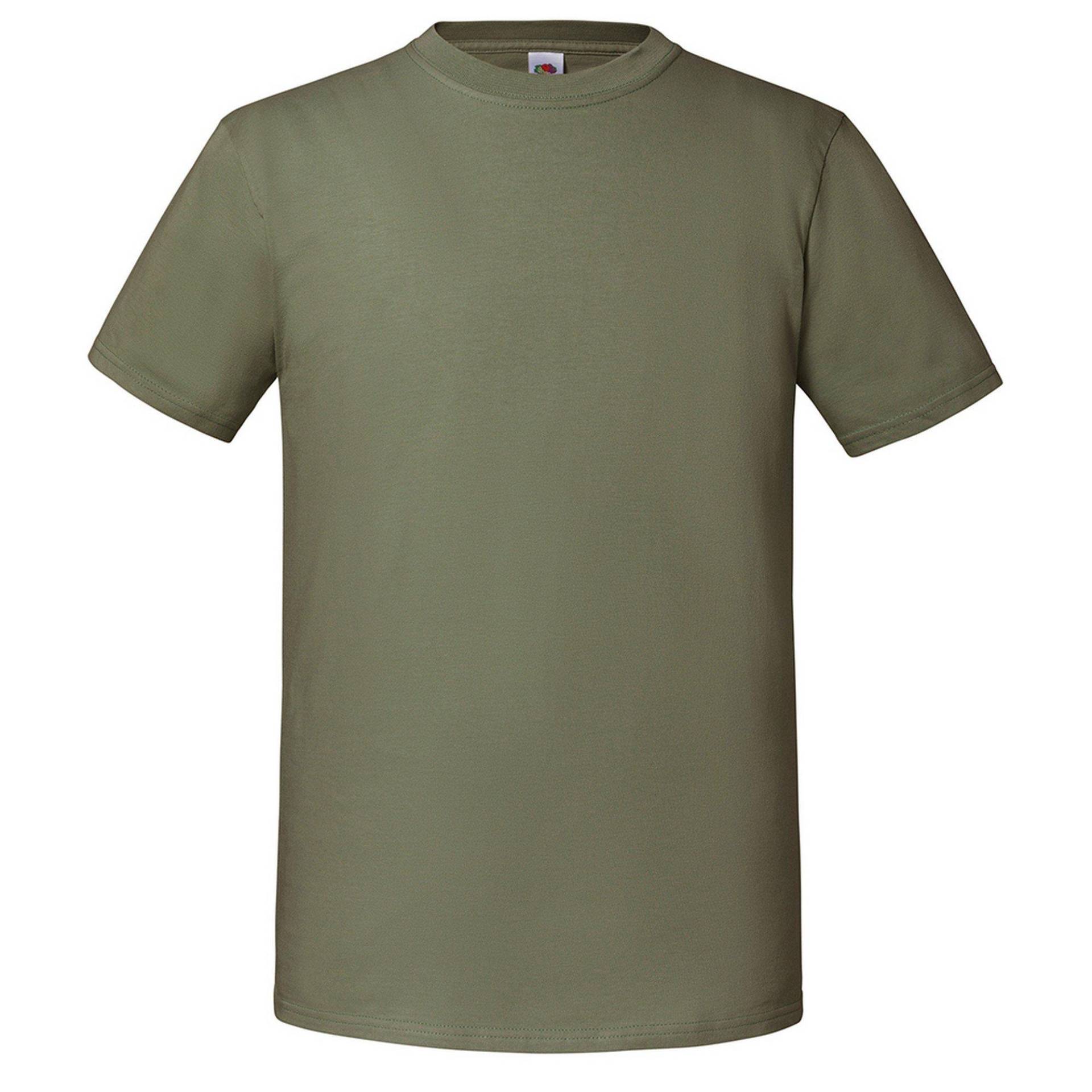 Premium Tshirt Herren Olivegrün XL von Fruit of the Loom