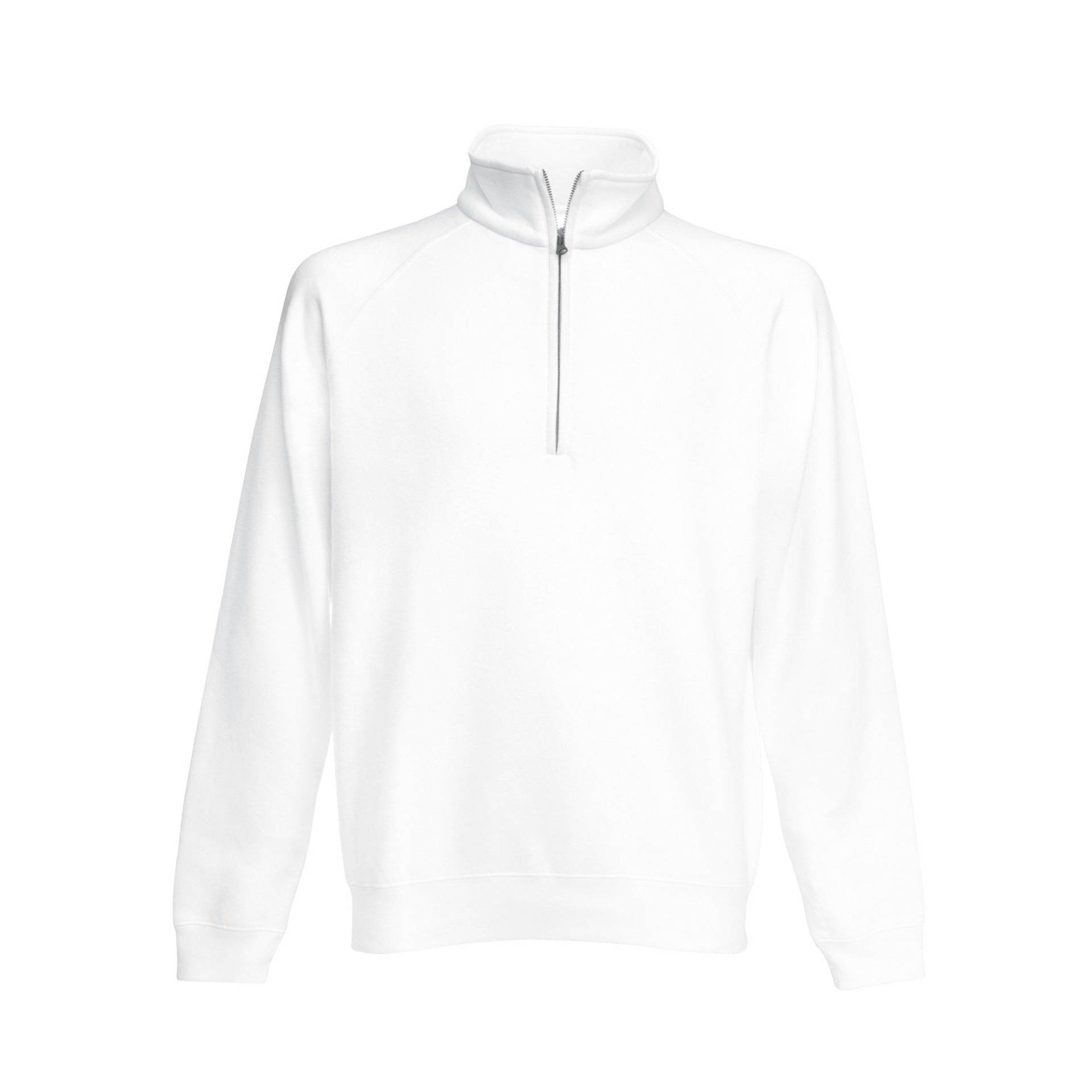 Premium Zip Pullover Herren Weiss M von Fruit of the Loom