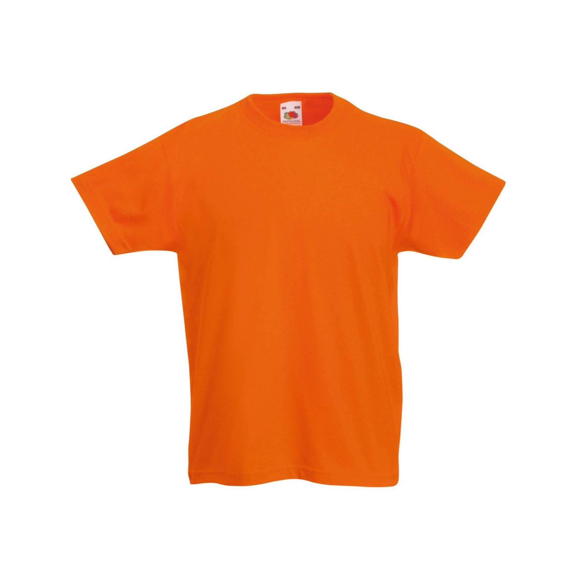 Original Kurzarm Tshirt Jungen Orange 12-13A von Fruit of the Loom