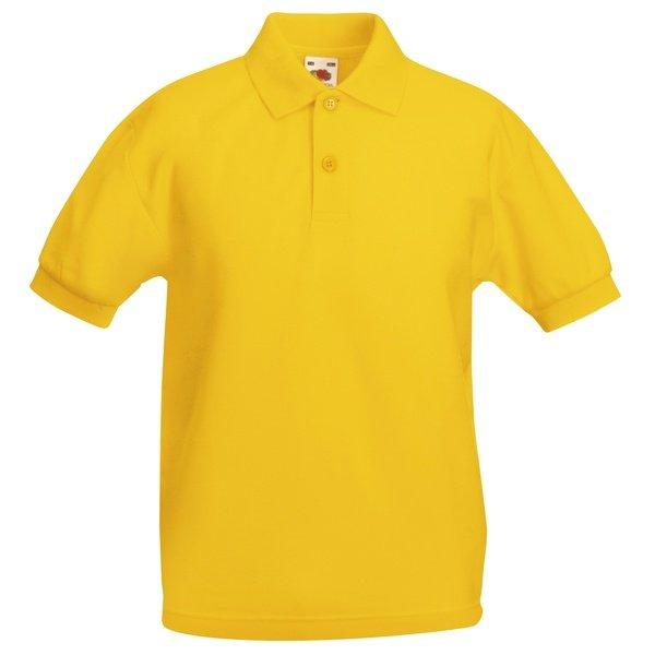 Polo Shirt Jungen Gelbgold 140 von Fruit of the Loom