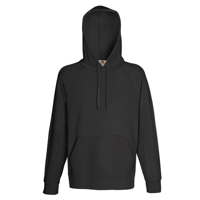 Leichtes Kapuzenpullover Herren Charcoal Black M von Fruit of the Loom