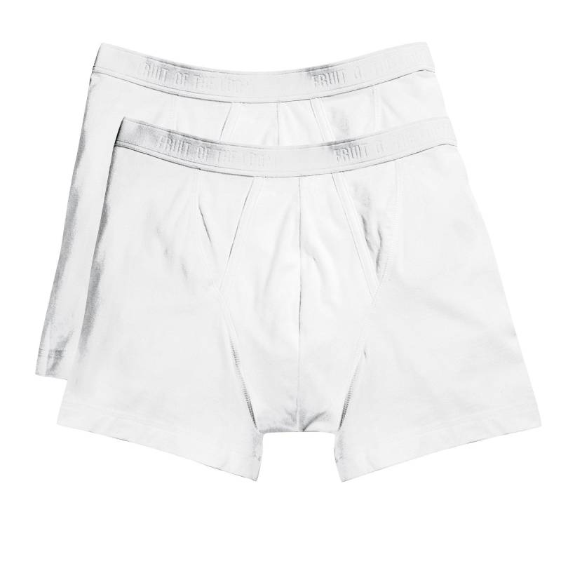 Boxershorts Unterhose, 2 Stück Herren Weiss M von Fruit of the Loom