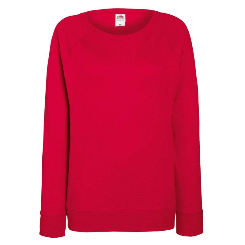 Raglan Sweatshirt Damen Rot Bunt XL von Fruit of the Loom
