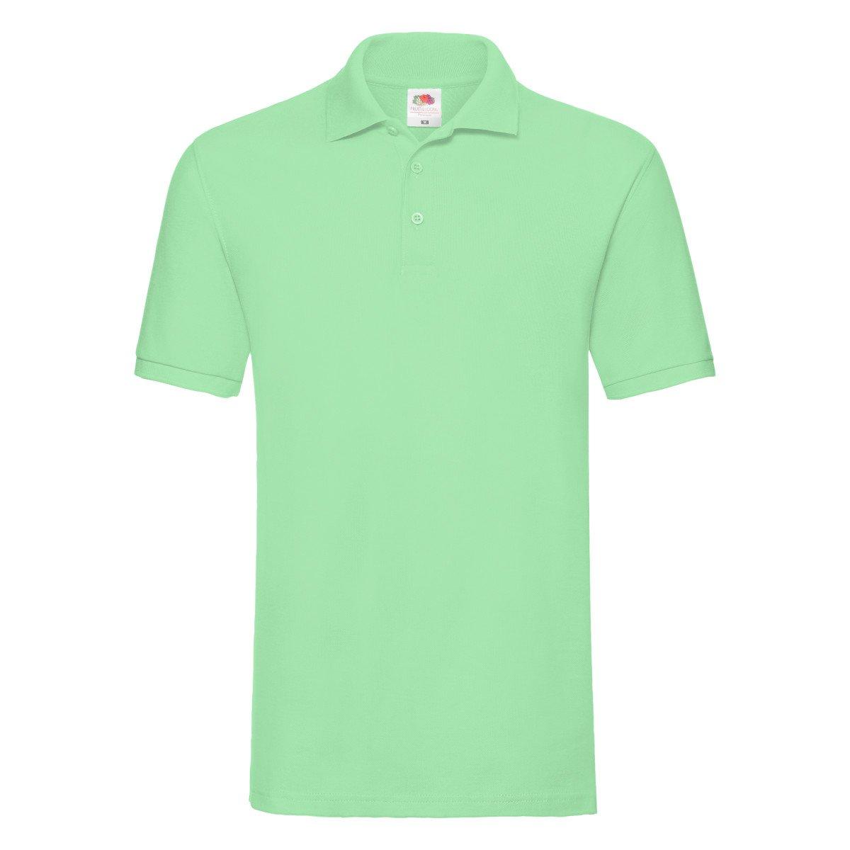 Premium Poloshirt, Kurzarm Herren Hellgrün XL von Fruit of the Loom