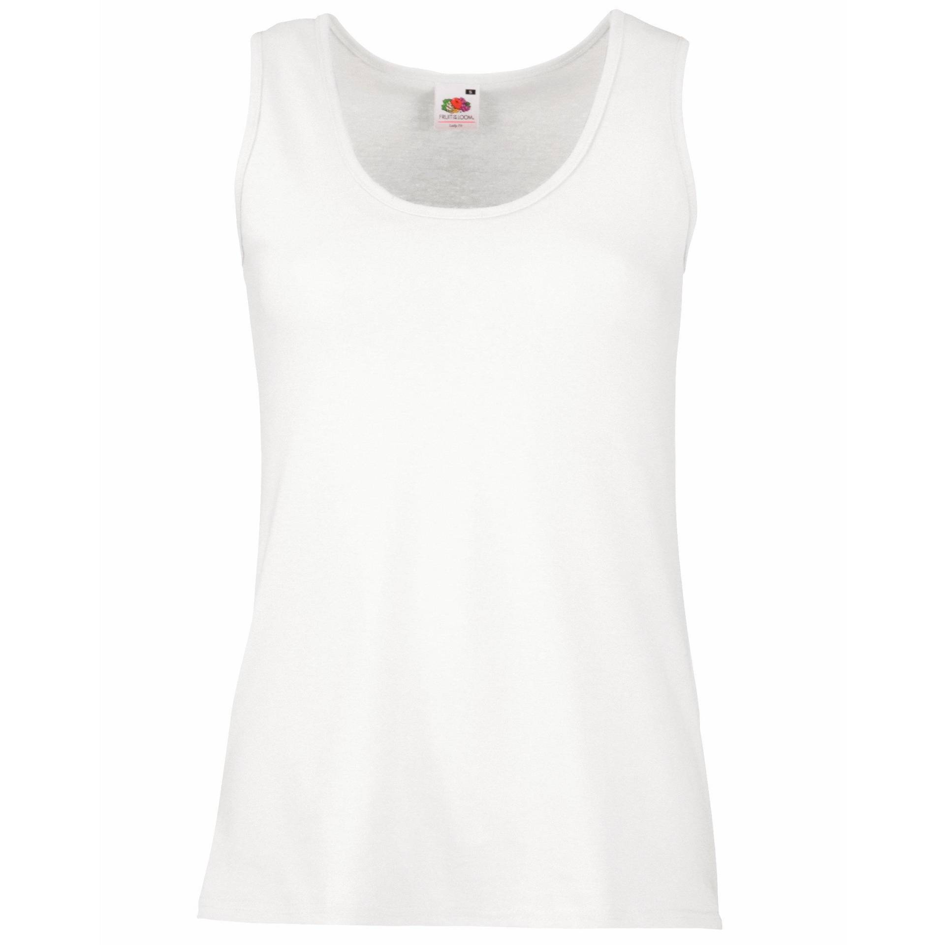 Ladyfit Valueweight Tanktop Damen Weiss XS von Fruit of the Loom