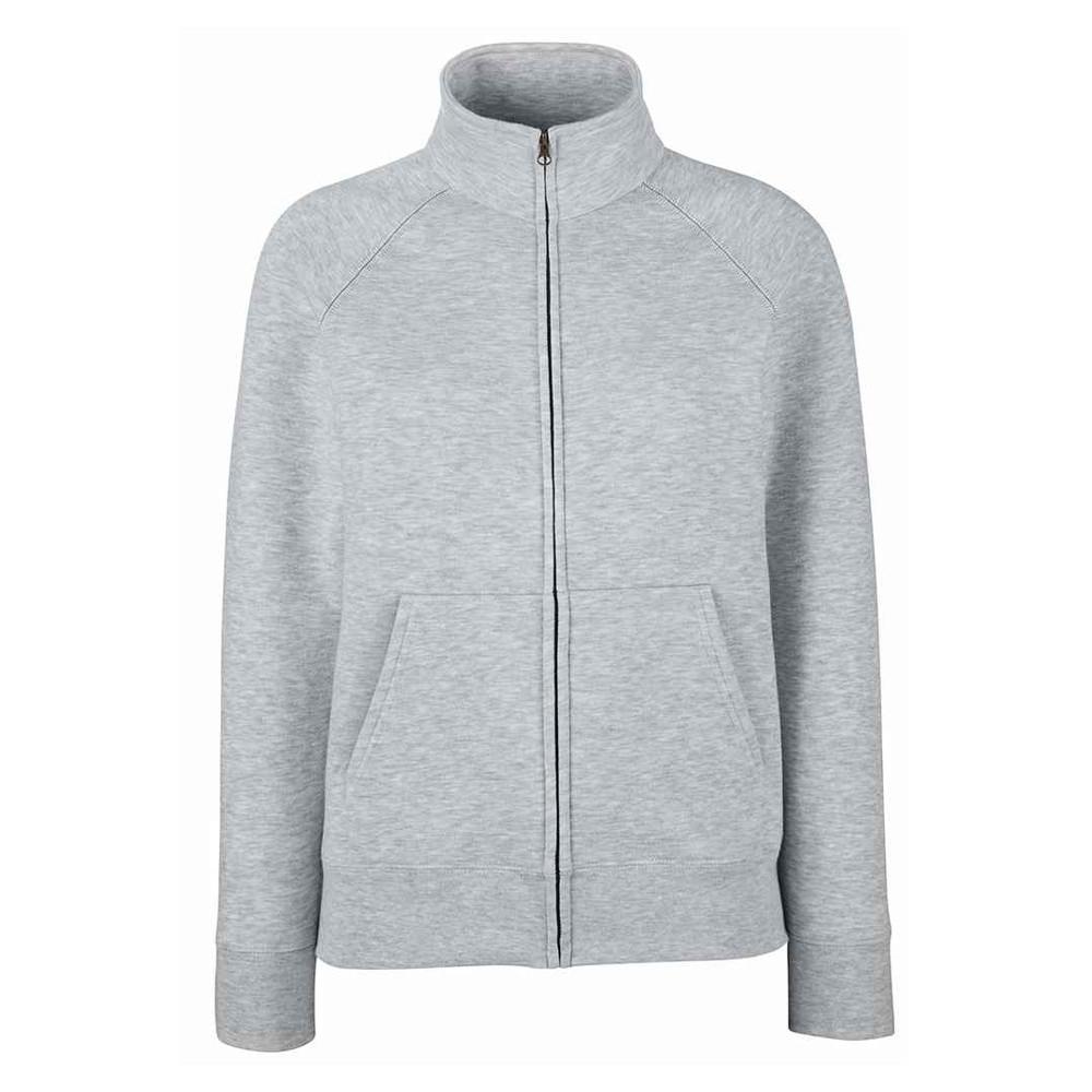 Sweatjacke Damen Grau 40 von Fruit of the Loom