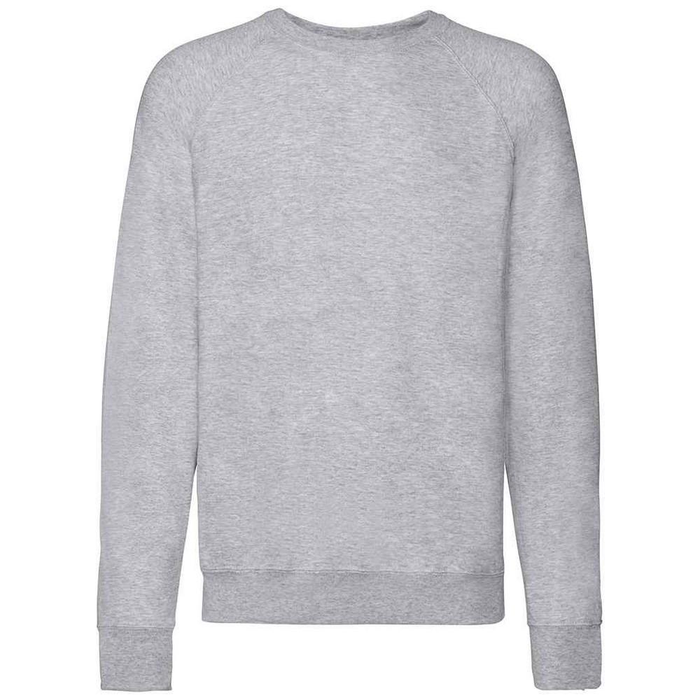 Sweatshirt Raglanärmel Herren Grau L von Fruit of the Loom