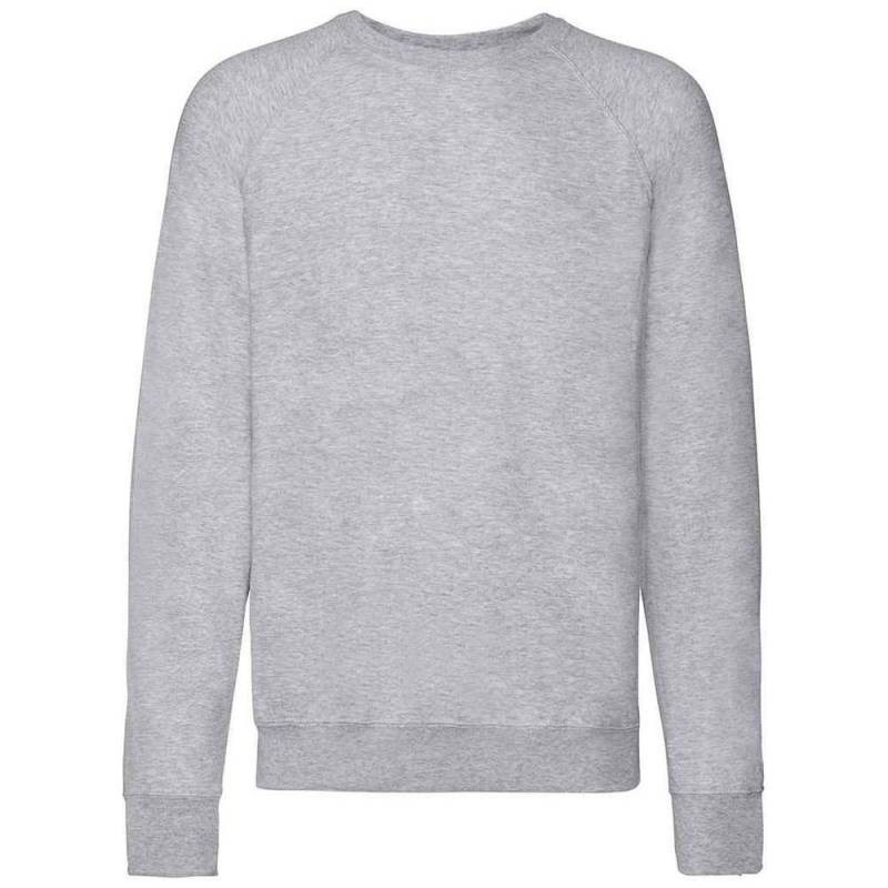 Sweatshirt Raglanärmel Herren Grau L von Fruit of the Loom