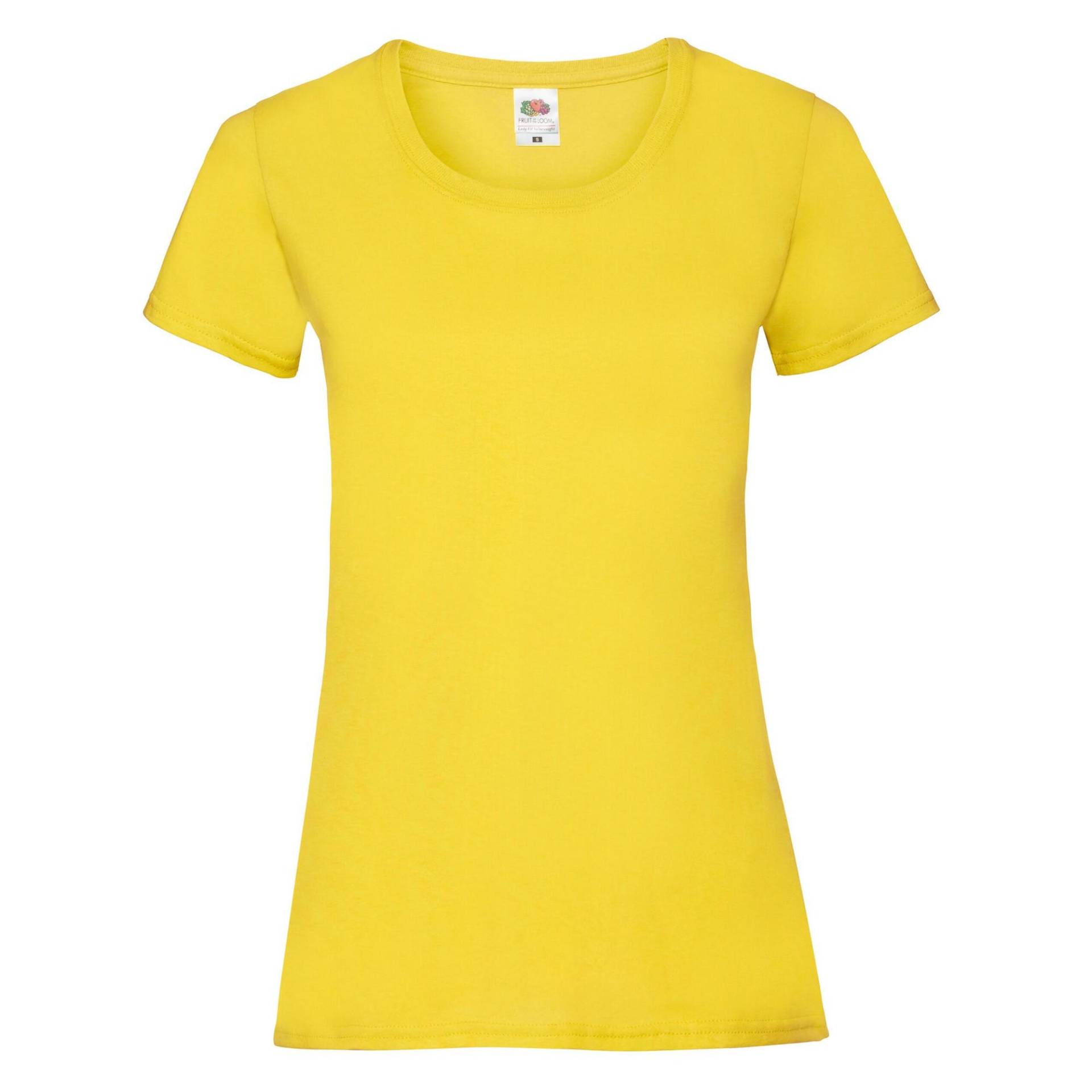 Tshirt Damen Gelb XXL von Fruit of the Loom