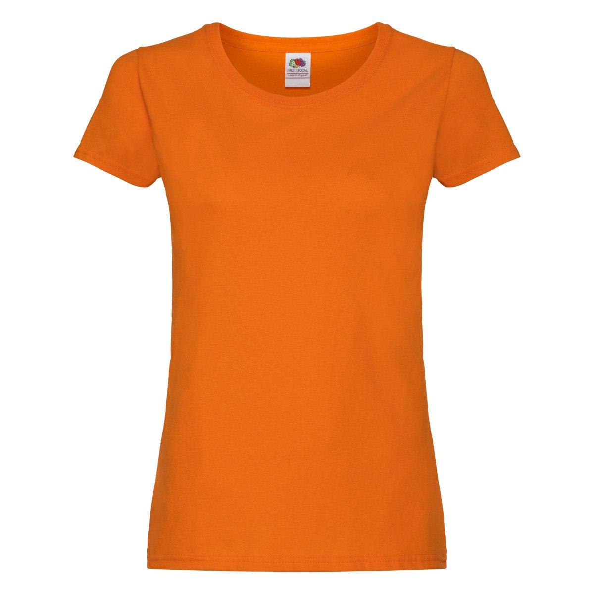 Tshirt Damen Orange XS von Fruit of the Loom