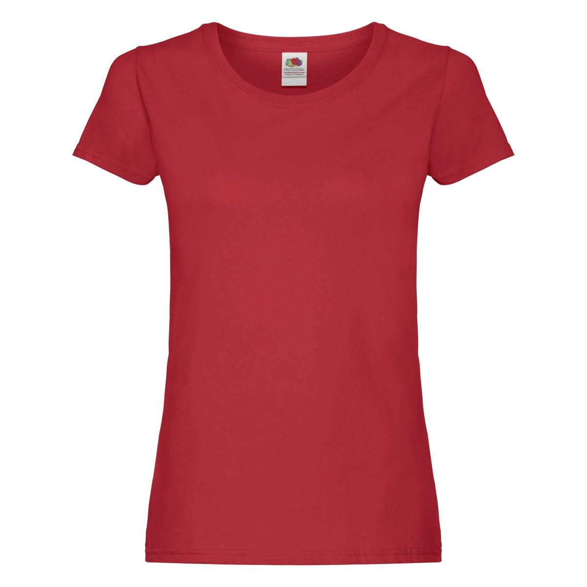 Tshirt Damen Rot Bunt M von Fruit of the Loom