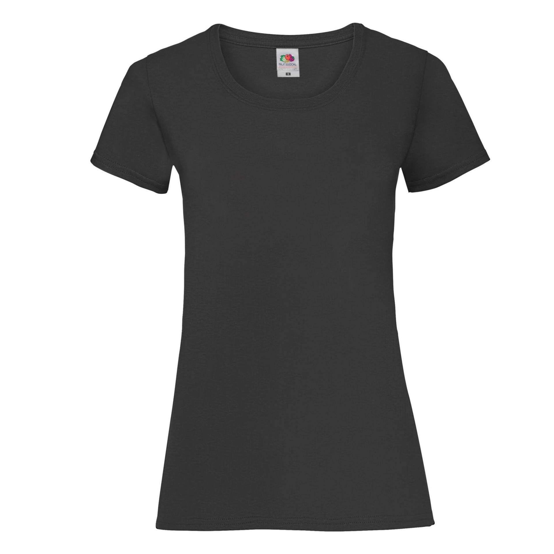 Tshirt Damen Schwarz XL von Fruit of the Loom