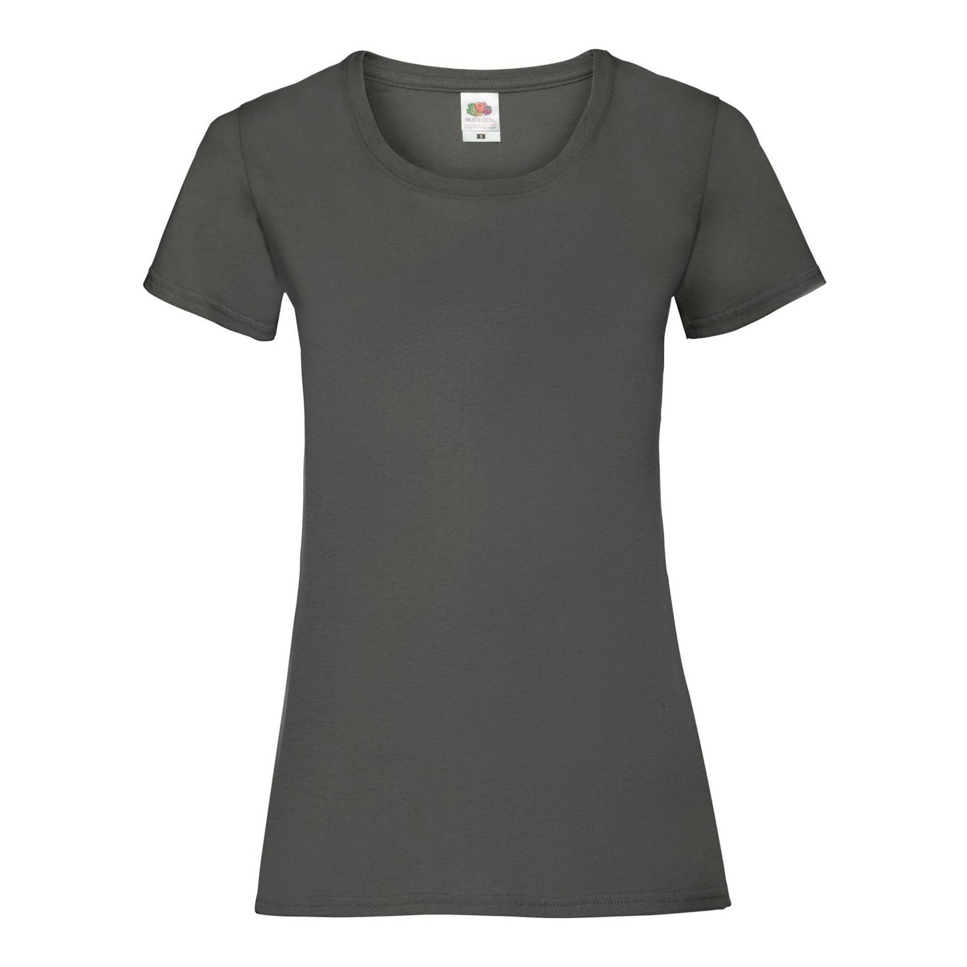 Tshirt Damen Taubengrau XS von Fruit of the Loom